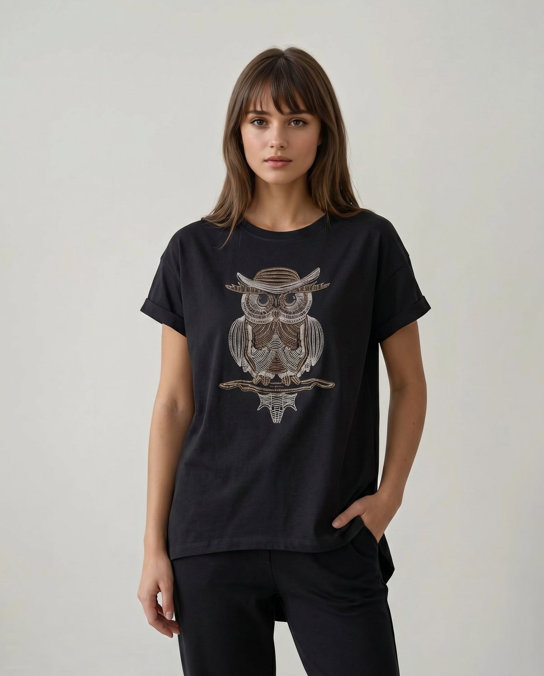 Bluzka z SOWĄ KEN-60656 - 3