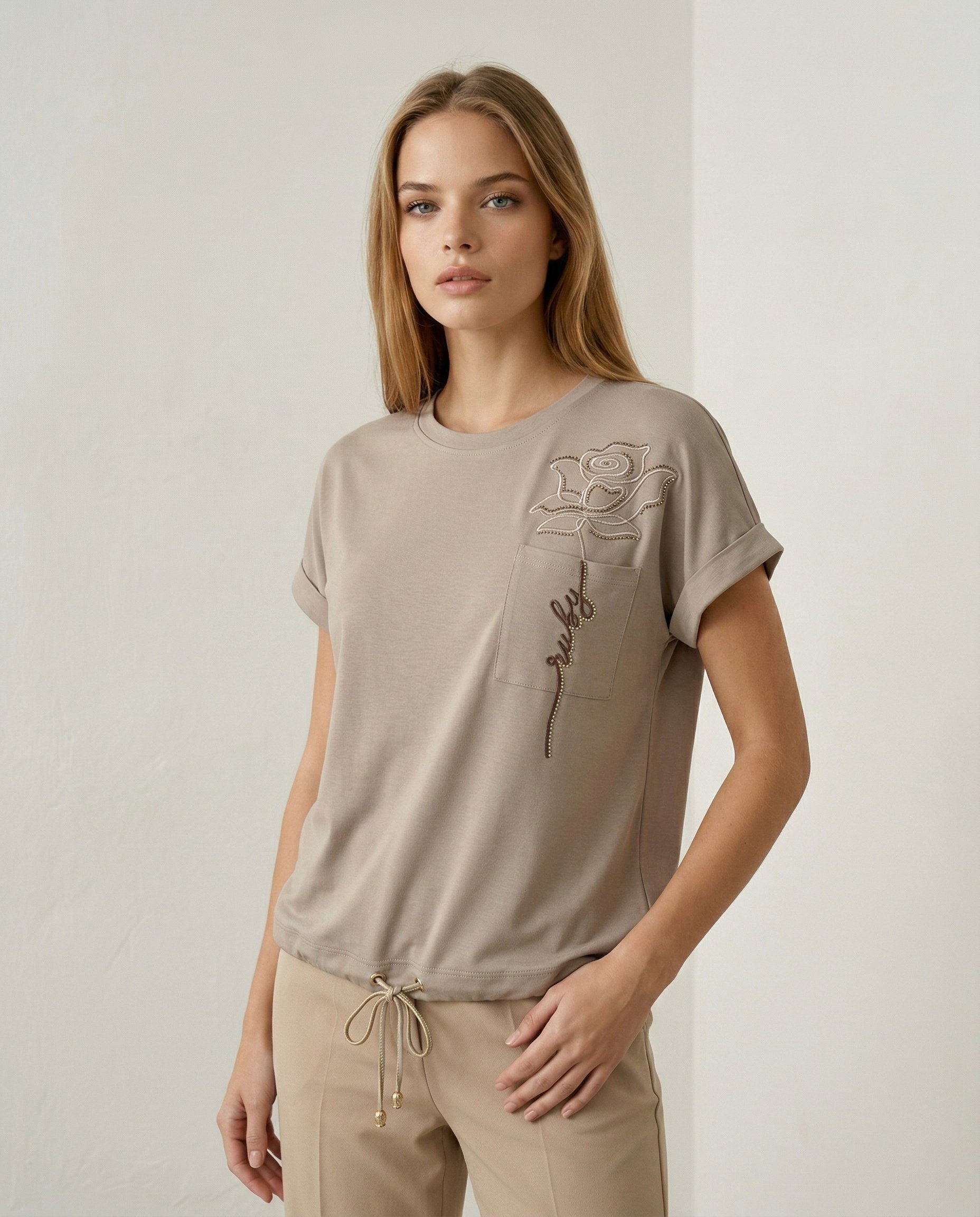 Bluzka z różą KEN-60538 - 4