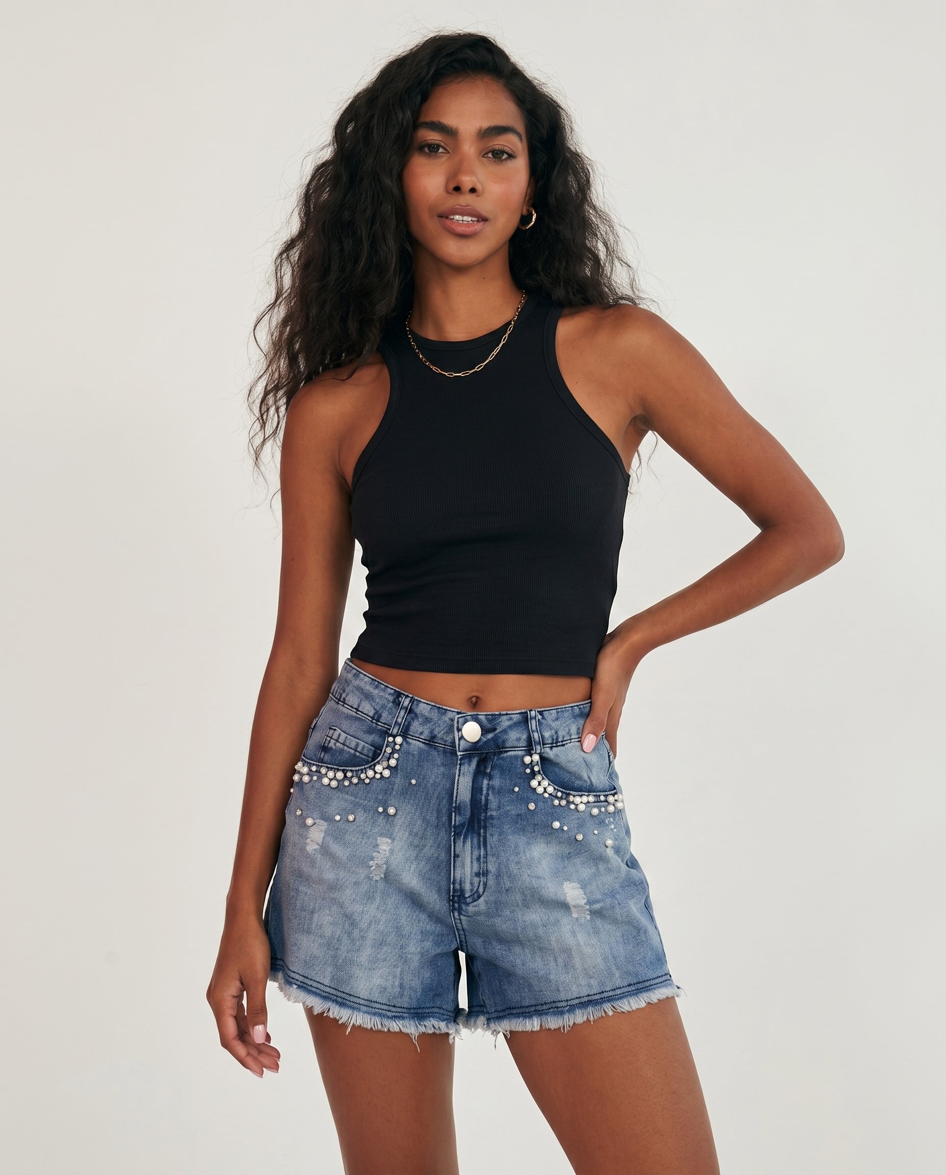 Cropped Faux leather Jacket