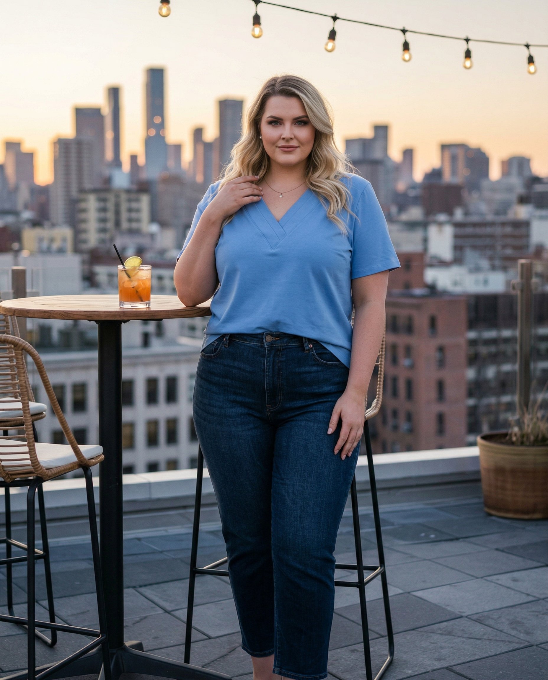 Bluzka w serek WA-176 - 3