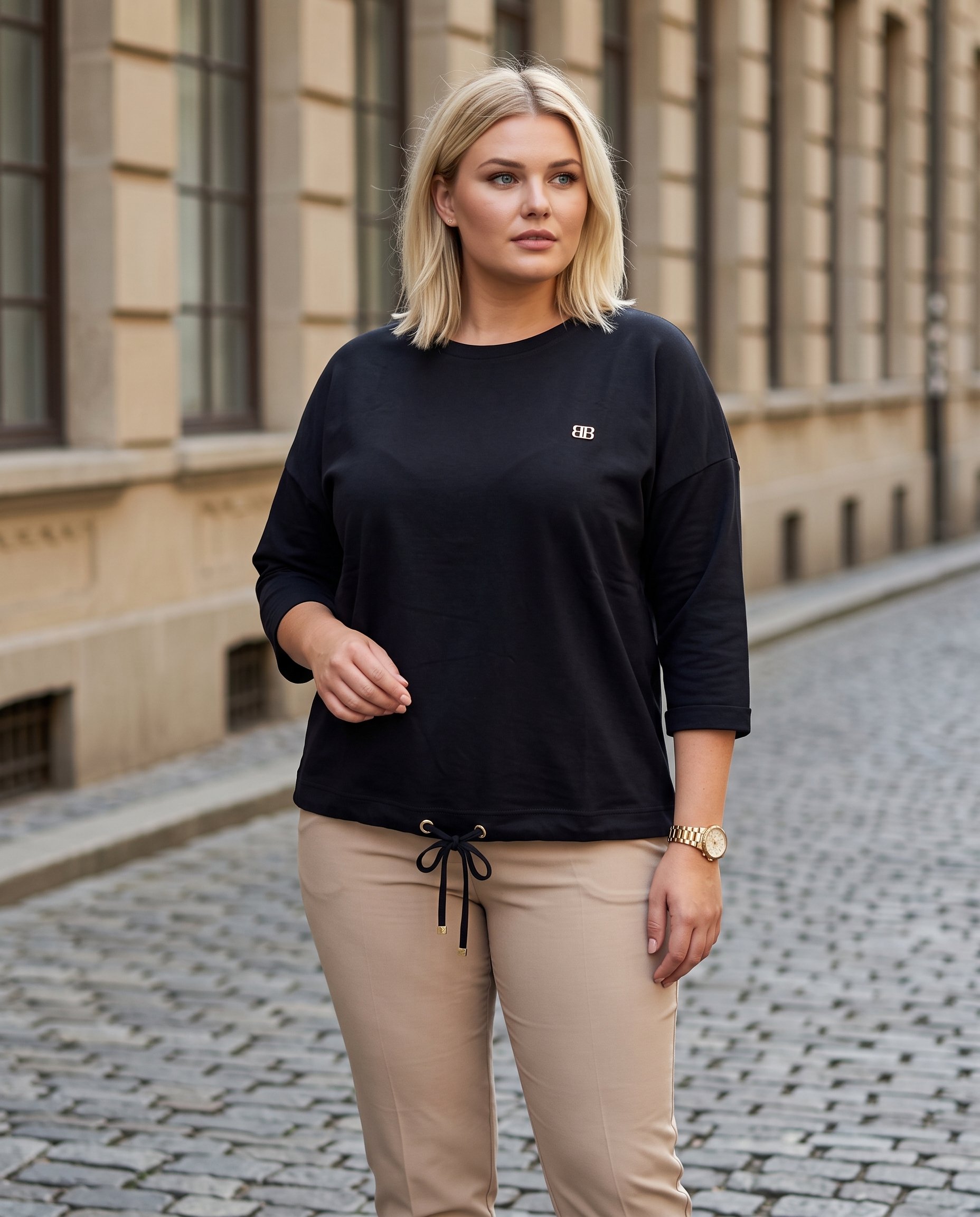 Bluzka z RĘKAWKAMI 3/4 - 4
