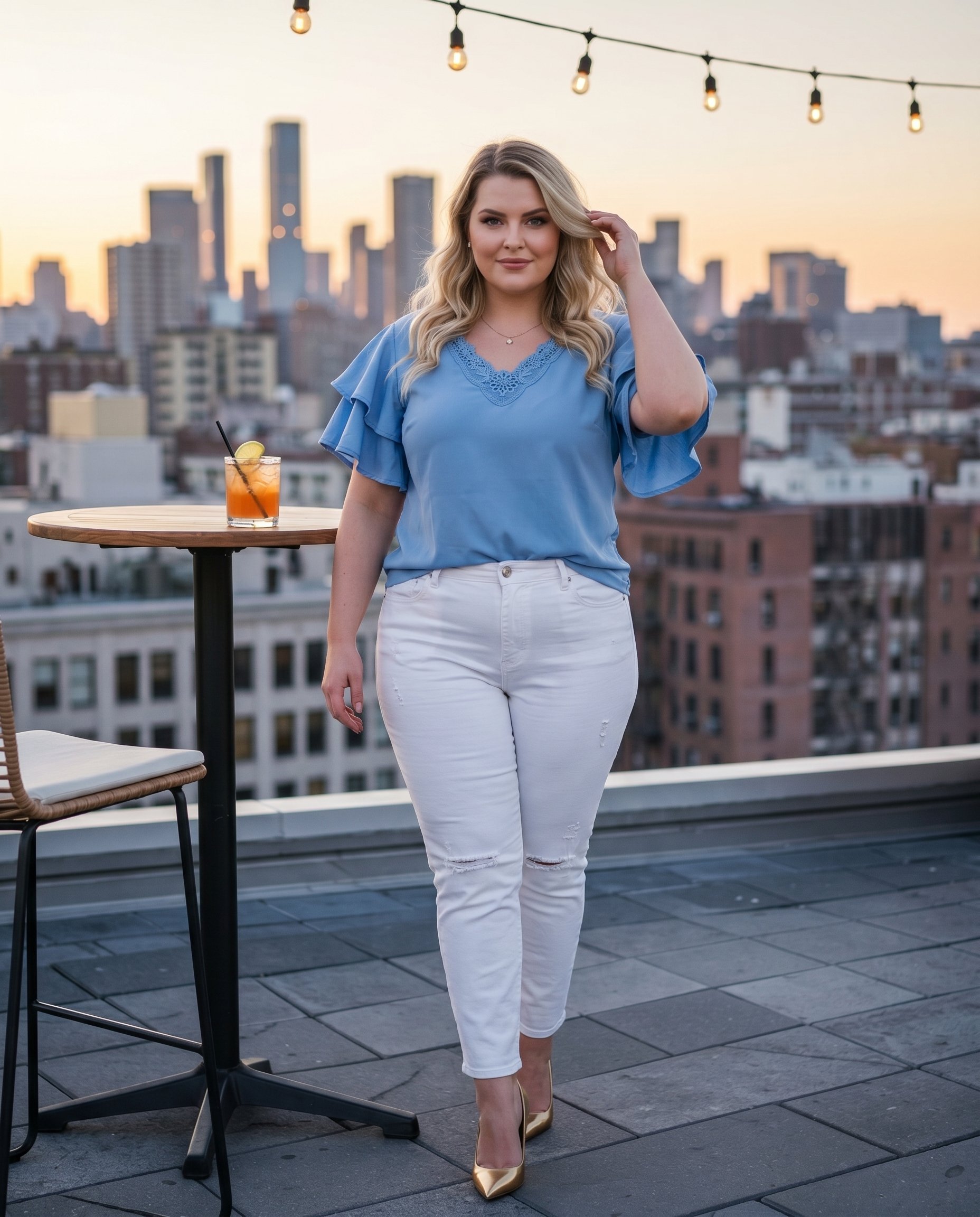 Bluzka z falbanami na rękawie WA-01 - 10