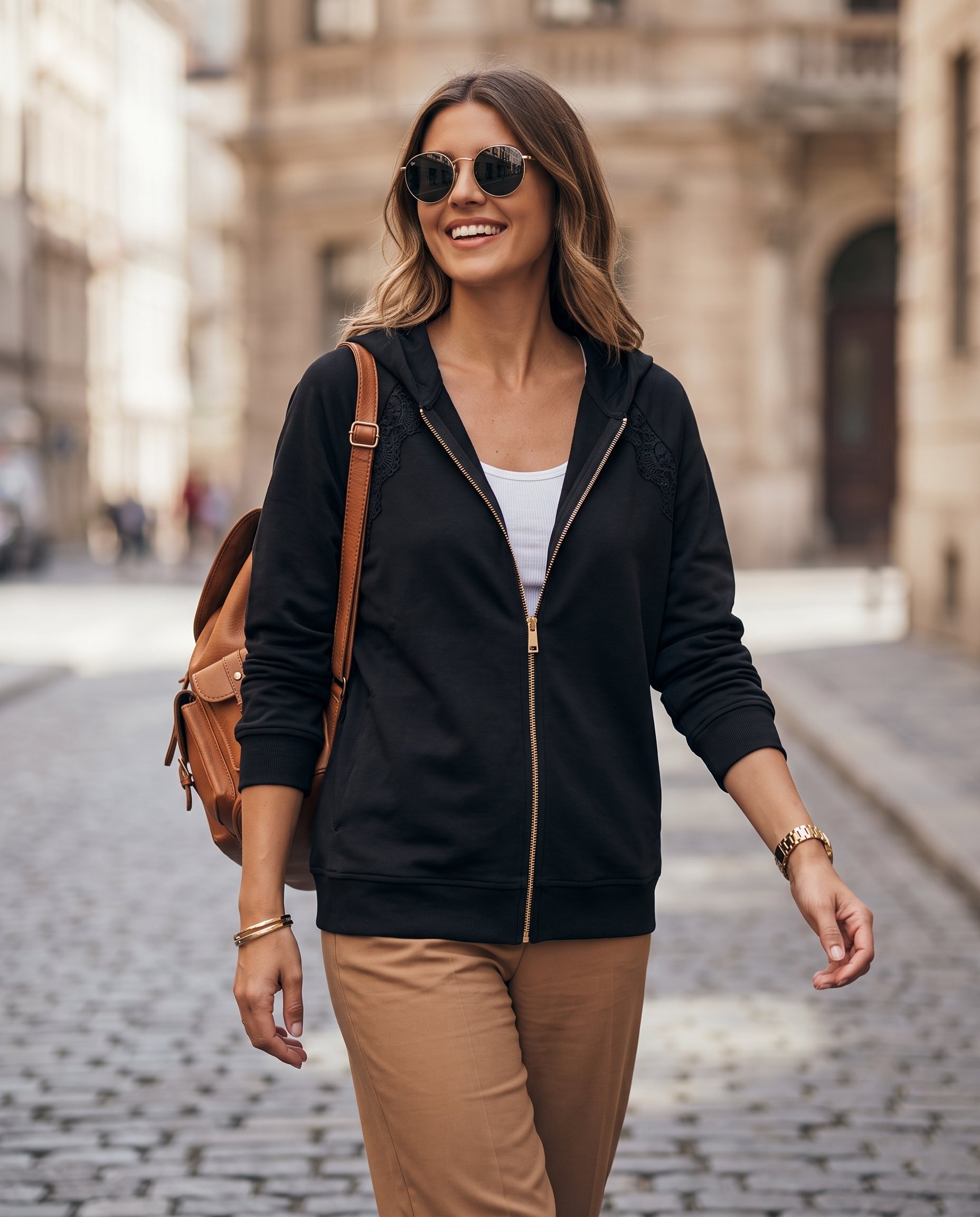 Bluza ROZPINANA Z KORONKĄ - 2