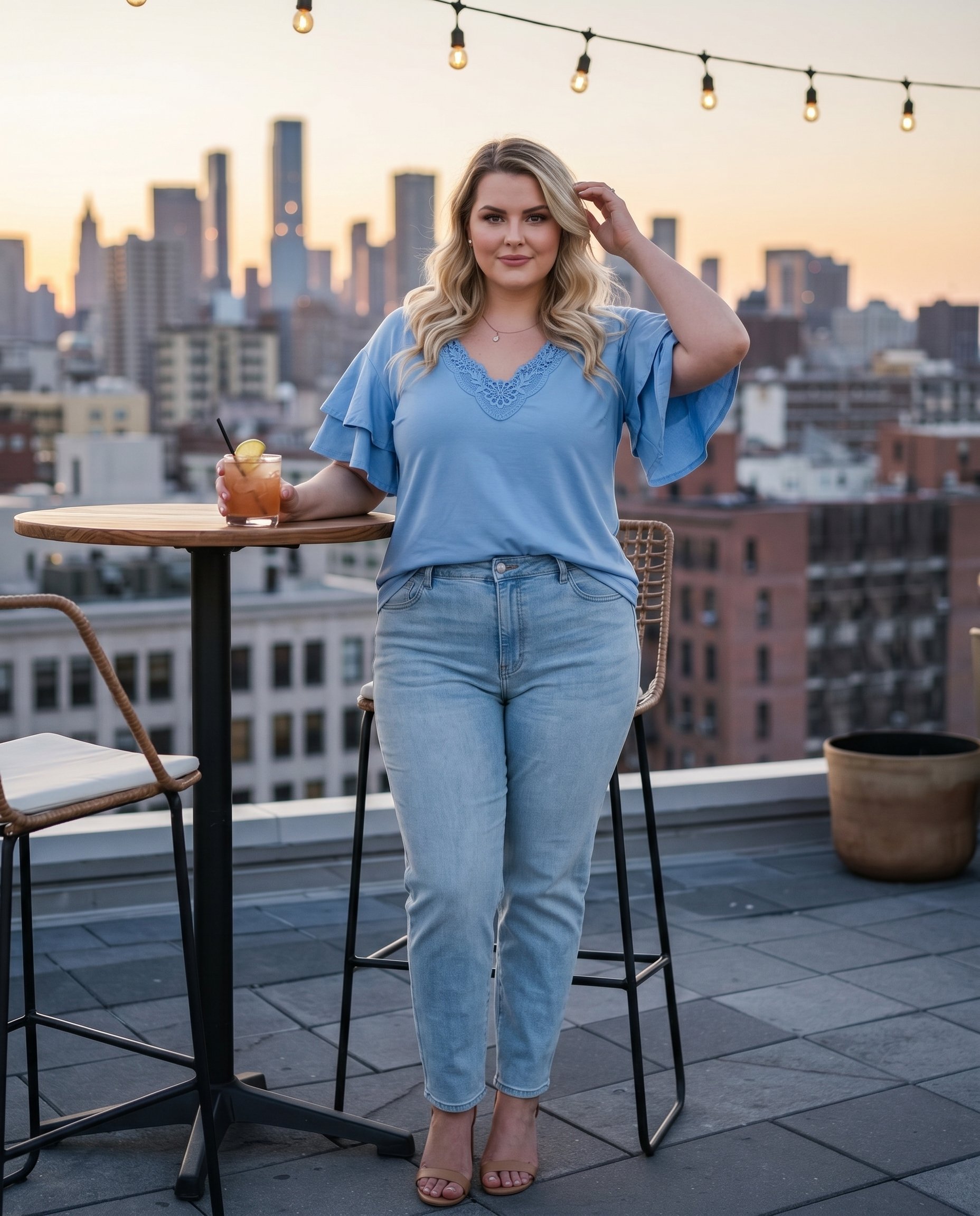 Bluzka z falbanami na rękawie WA-01 - 5