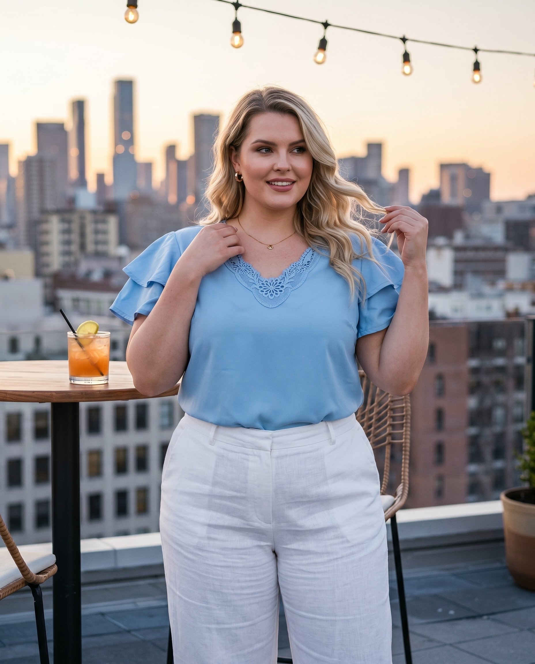 Bluzka z falbanami na rękawie WA-01 - 9