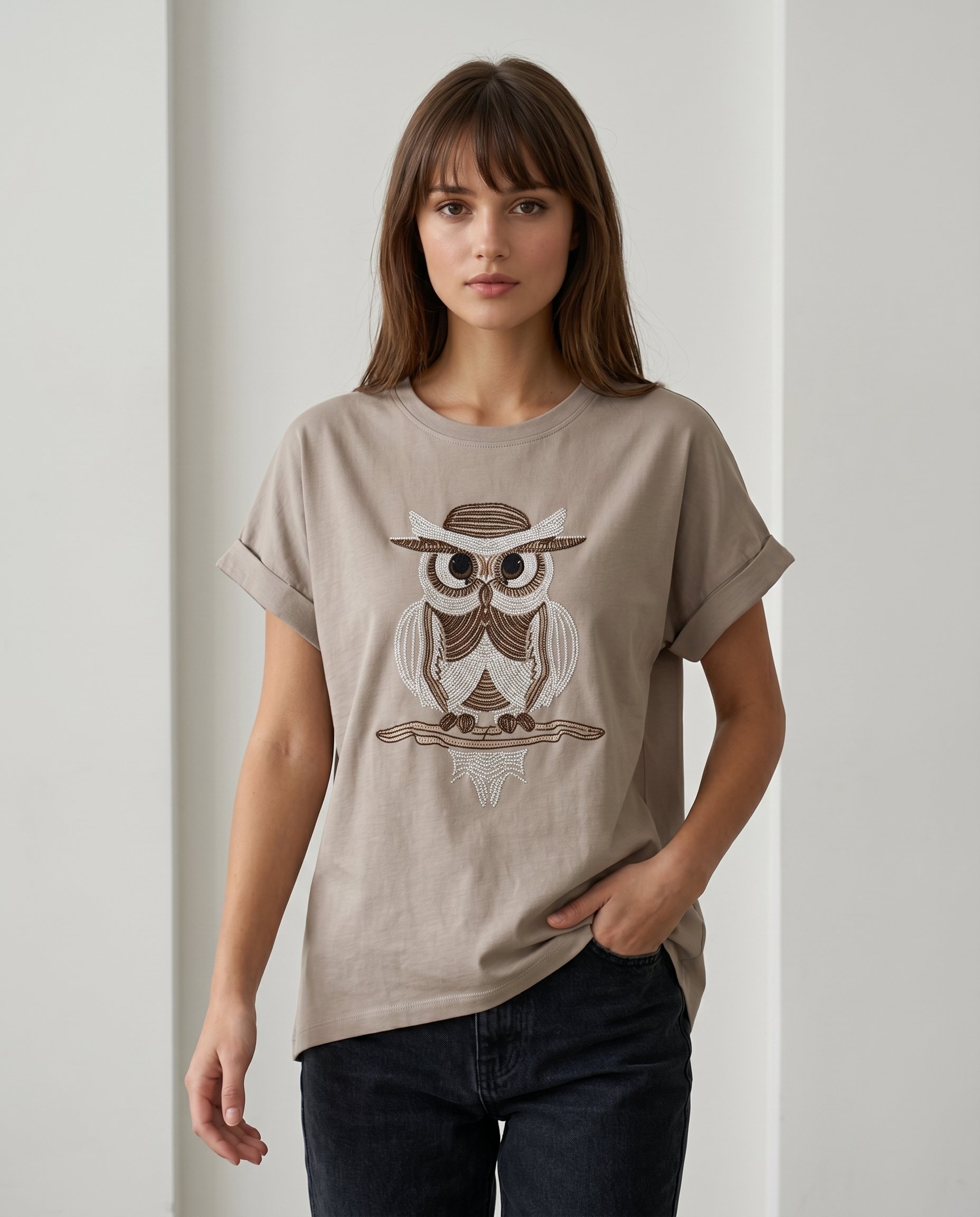 Bluzka z SOWĄ KEN-60656 - 2