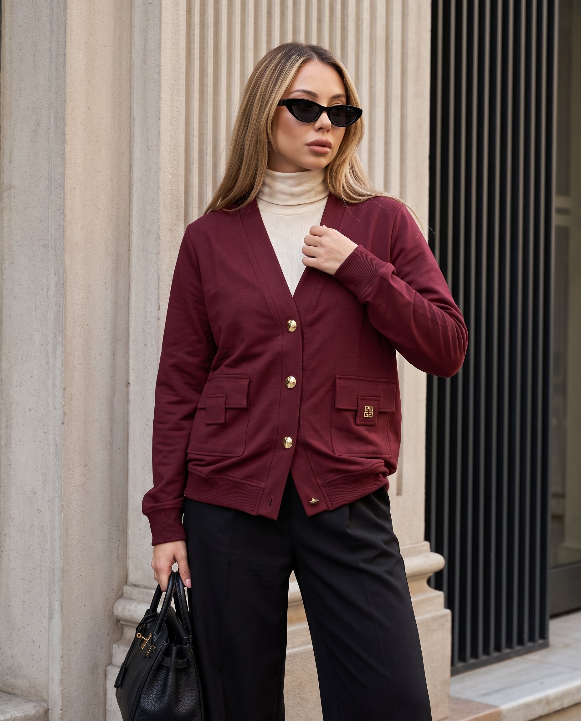 Cropped Faux leather Jacket
