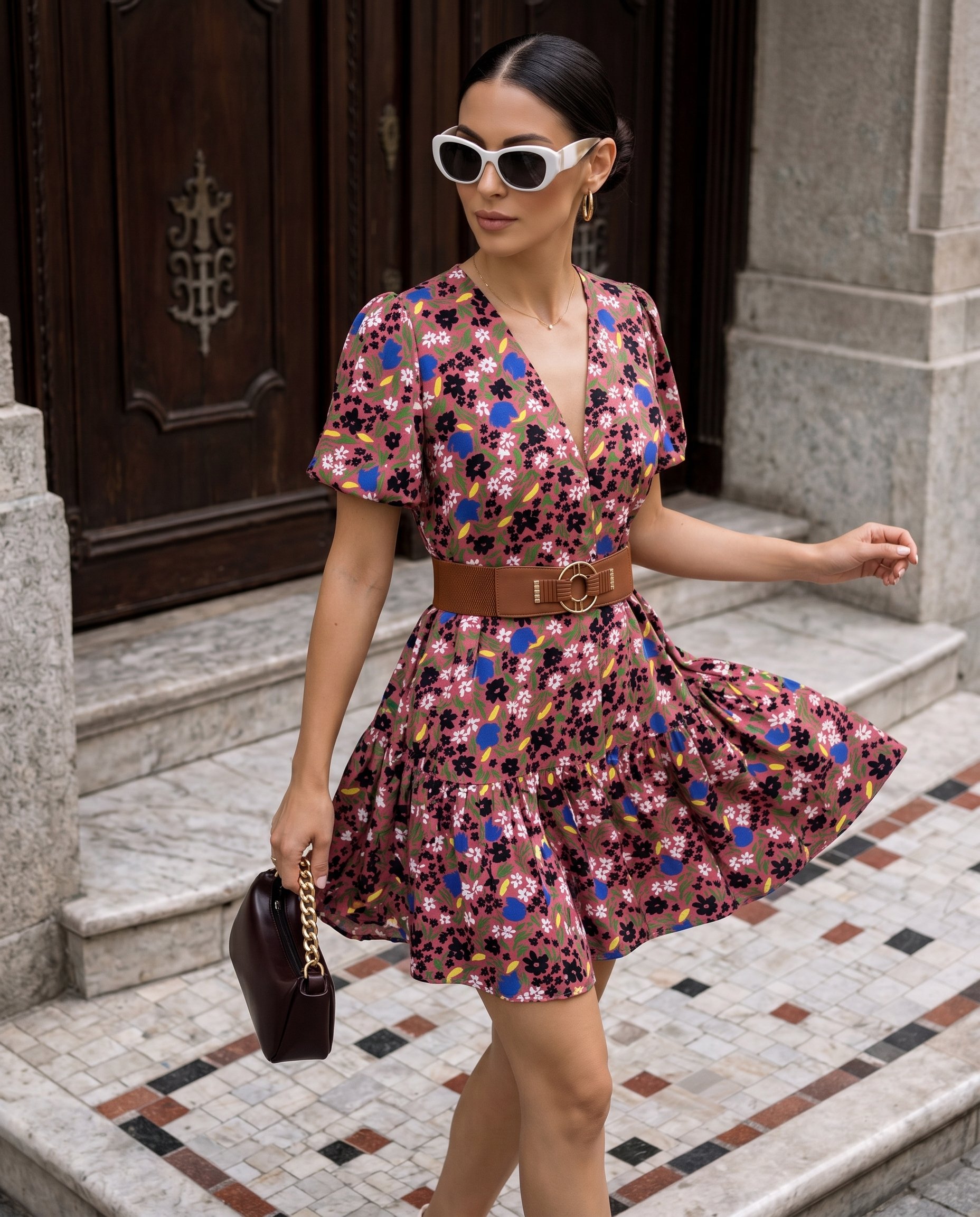 Cropped Faux leather Jacket