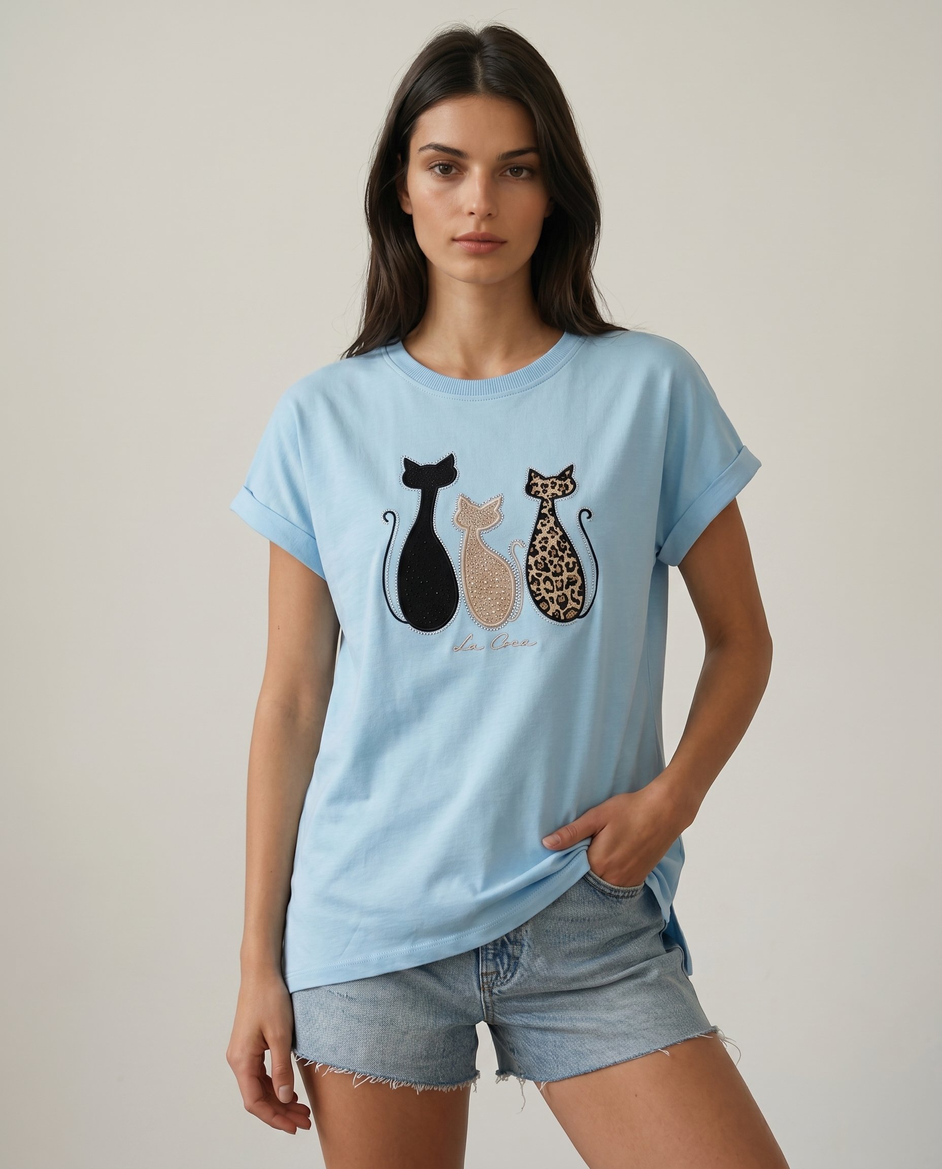 Bluzka z KOTAMI KEN-60533 - 2