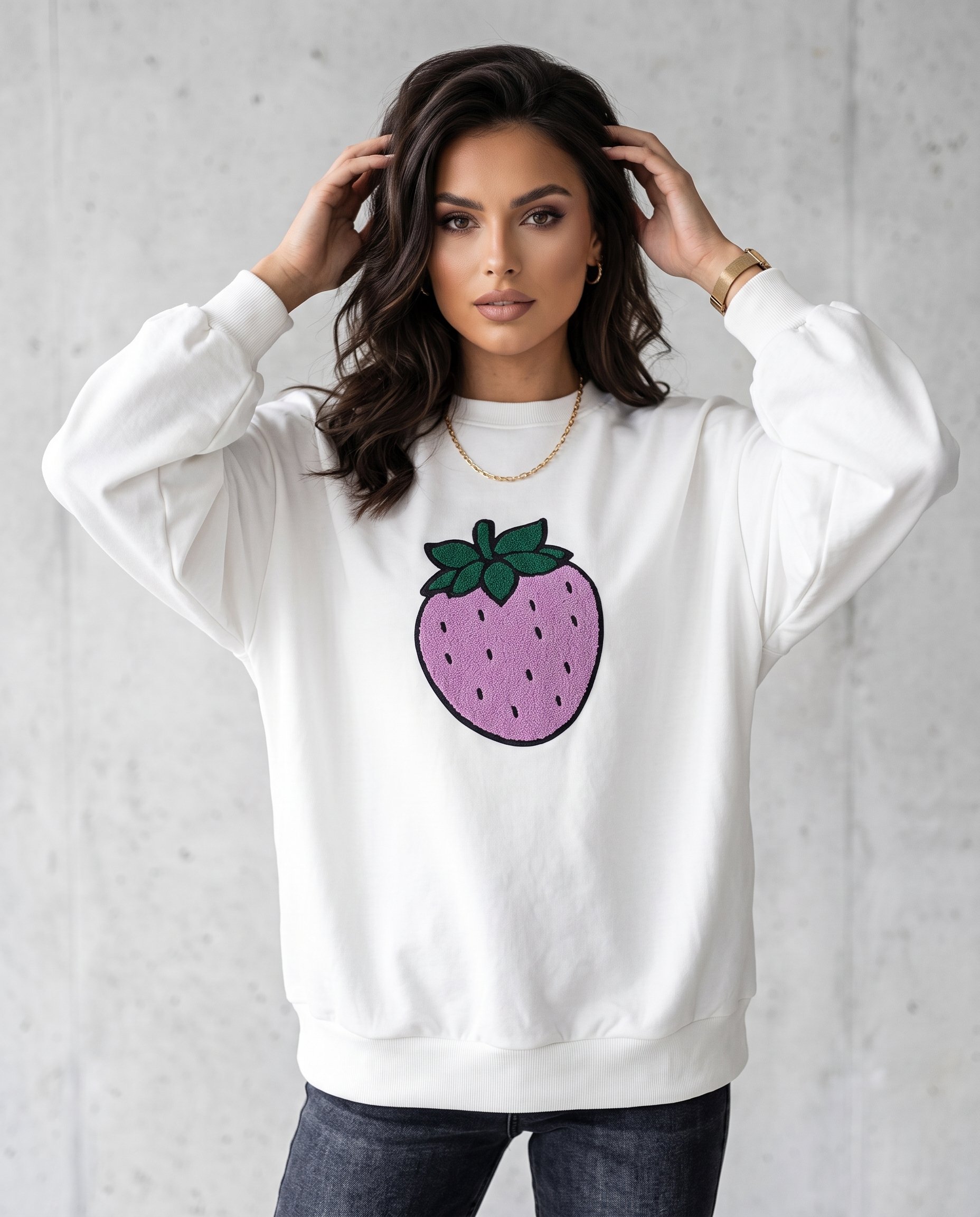 Bluza z TRUSKAWKĄ D-1016