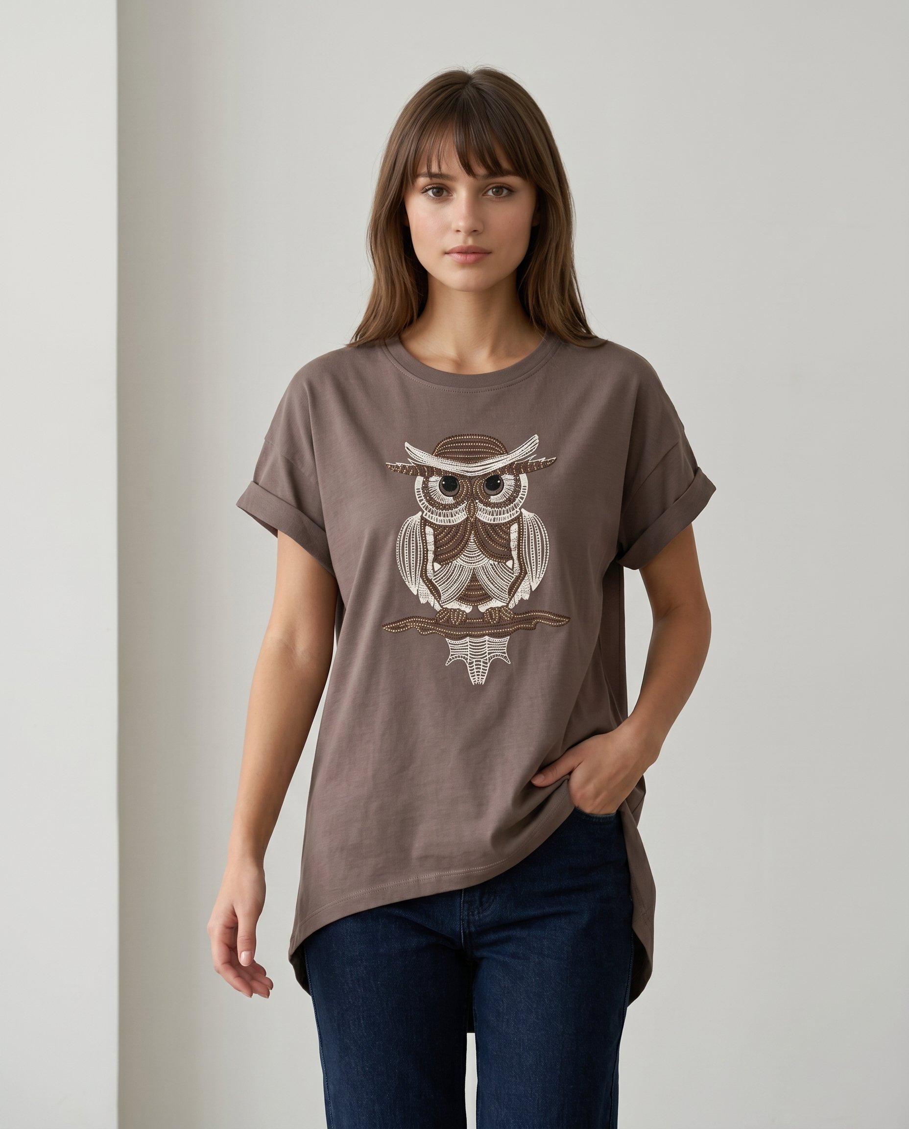 Bluzka z SOWĄ KEN-60656 - 4
