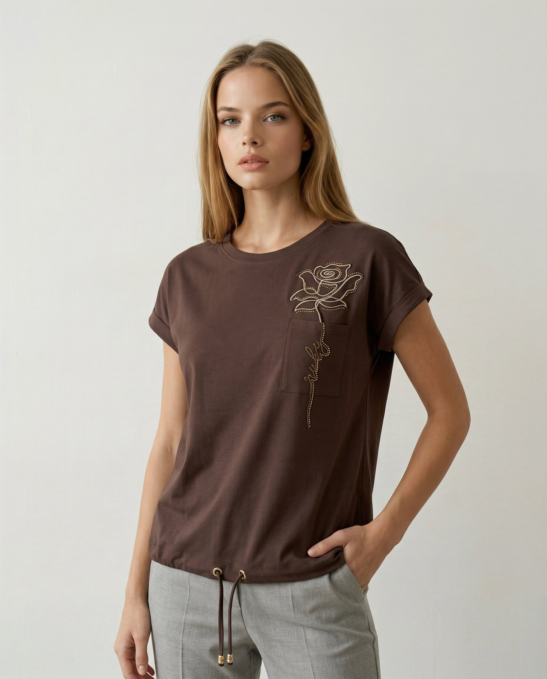 Bluzka z różą KEN-60538 - 3