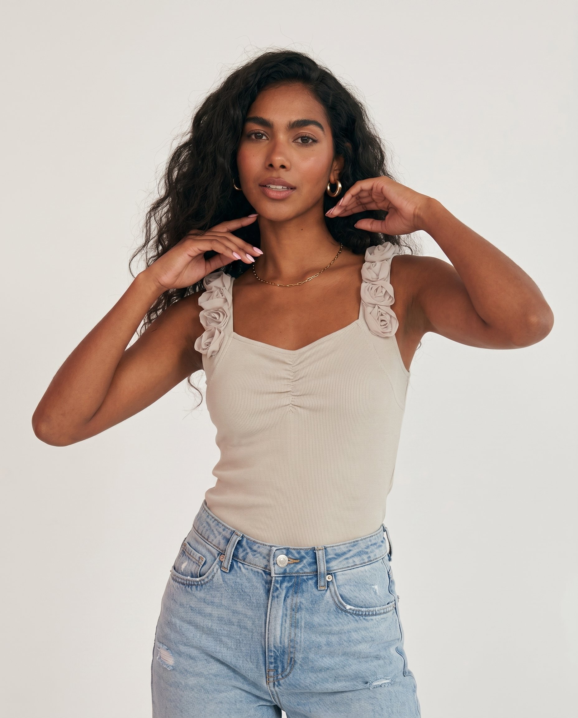 Bluzka na ramiączka z RÓŻAMI KEN-1773 - 8