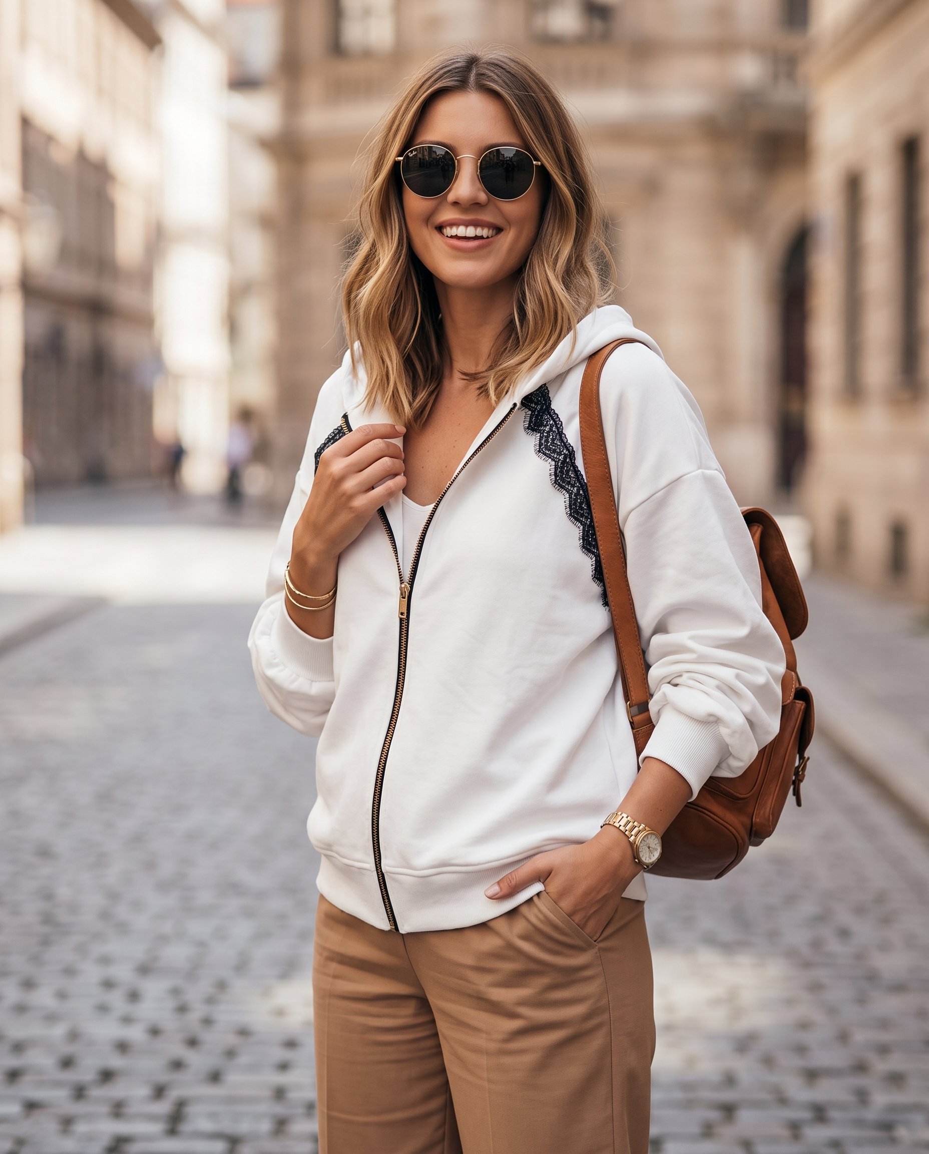 Bluza ROZPINANA Z KORONKĄ - 3
