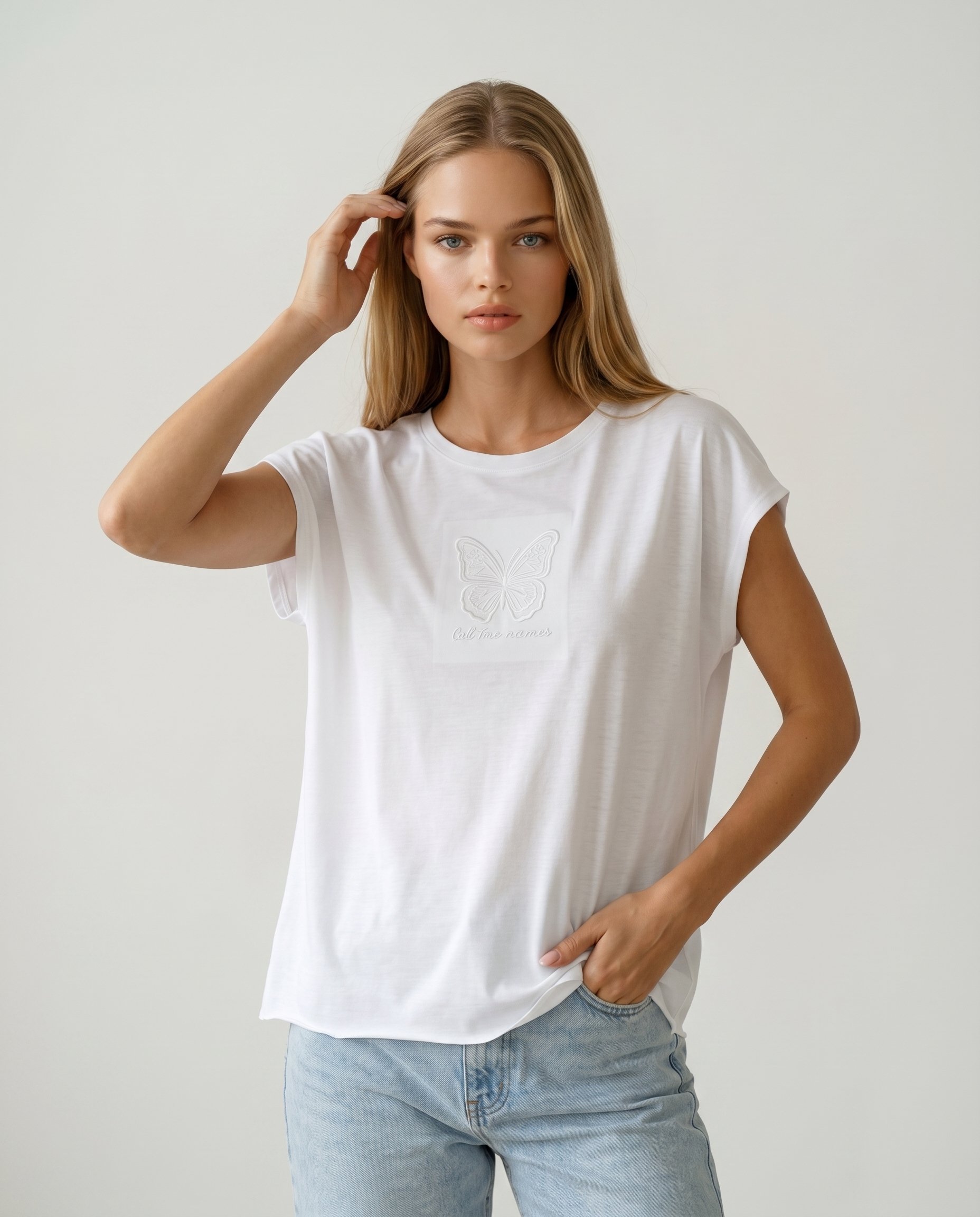 Bluzka z MOTYLKIEM KEN-60591 - 3