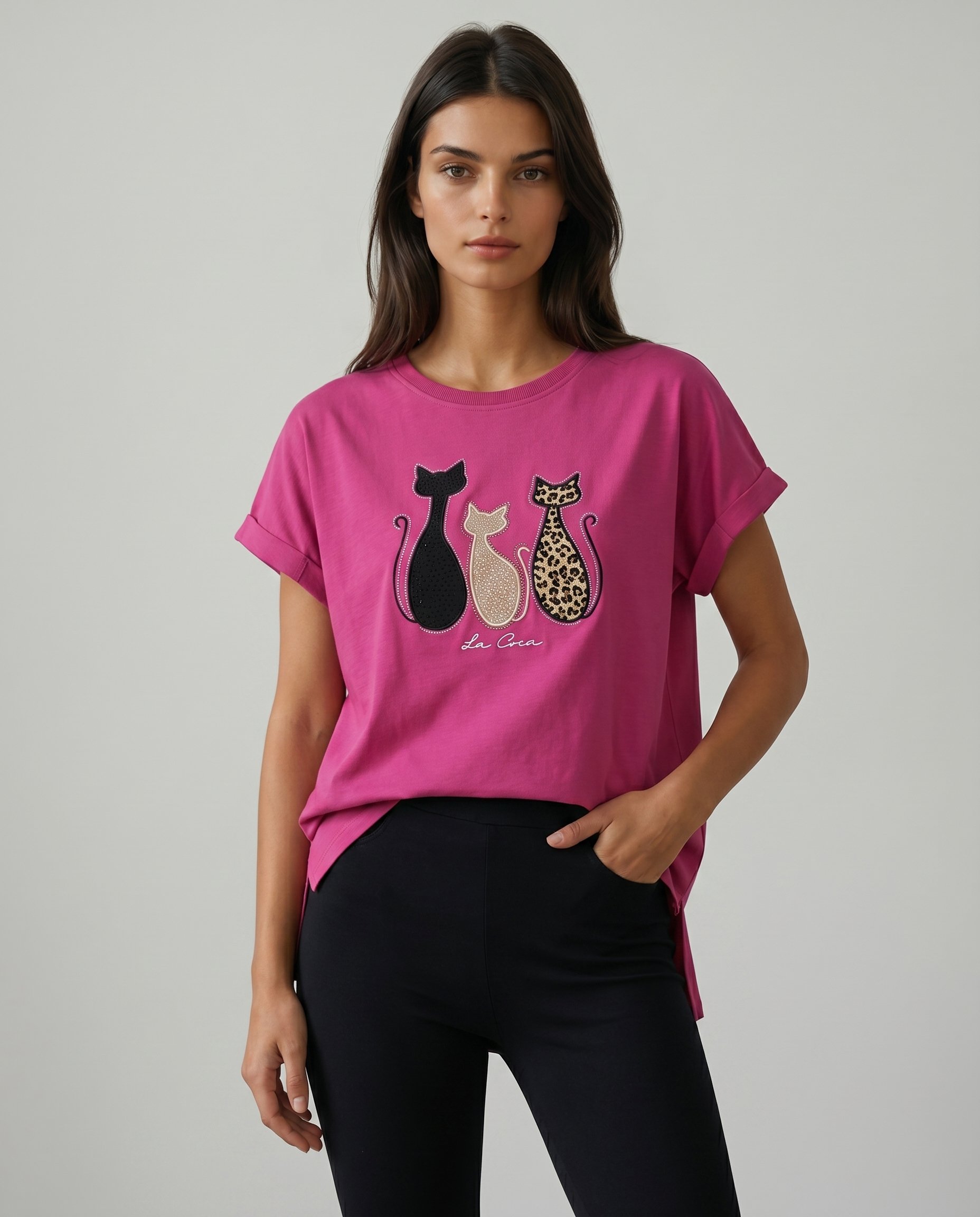 Bluzka z KOTAMI KEN-60533 - 3