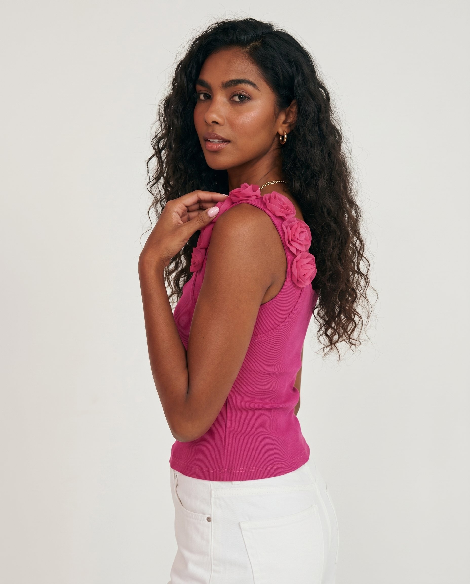 Bluzka na ramiączka z RÓŻAMI KEN-1773 - 6