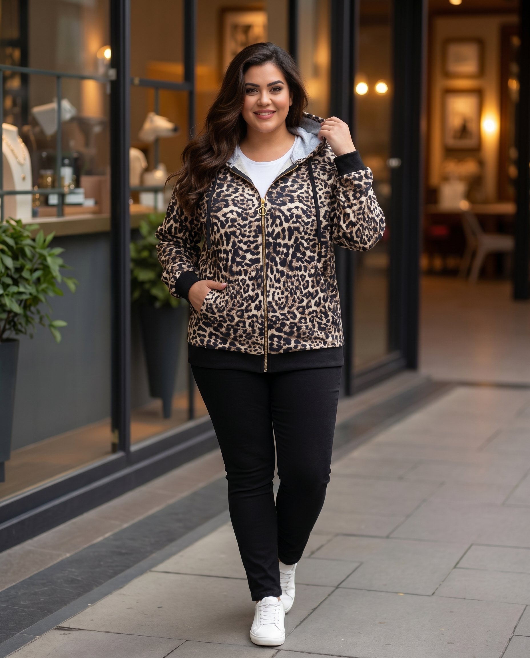 Cropped Faux leather Jacket