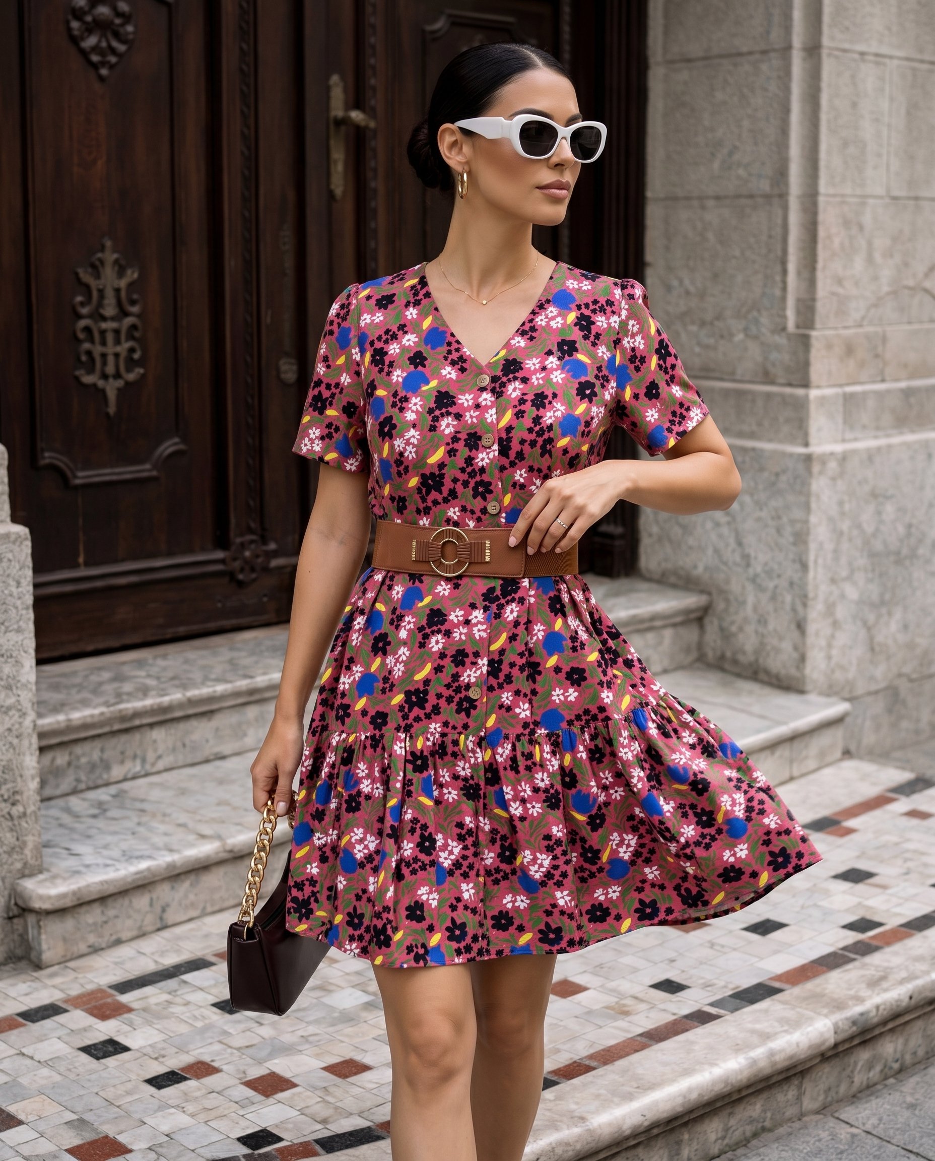 Sukienka w KWIATY - 2