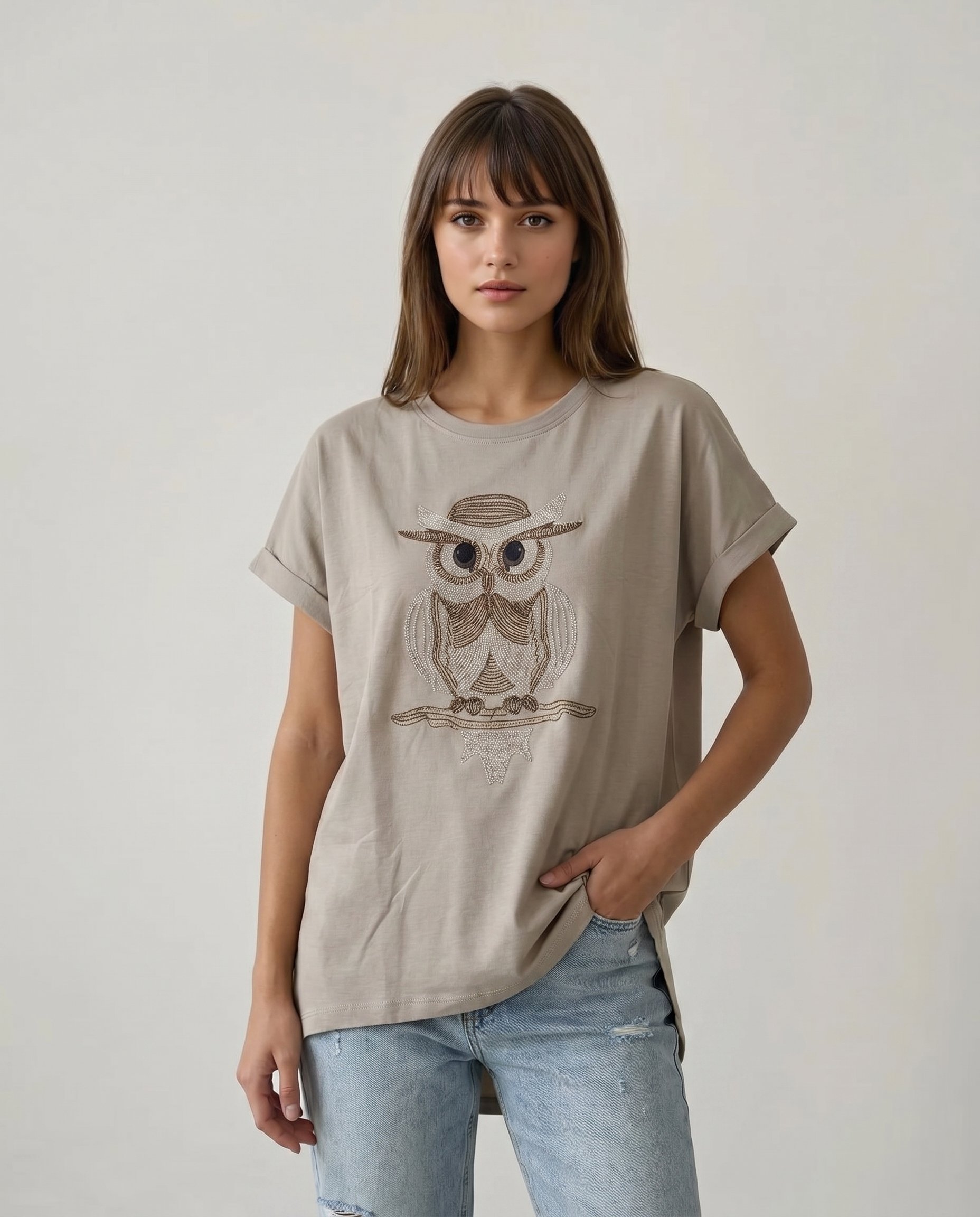 Bluzka z SOWĄ KEN-60656 - 7