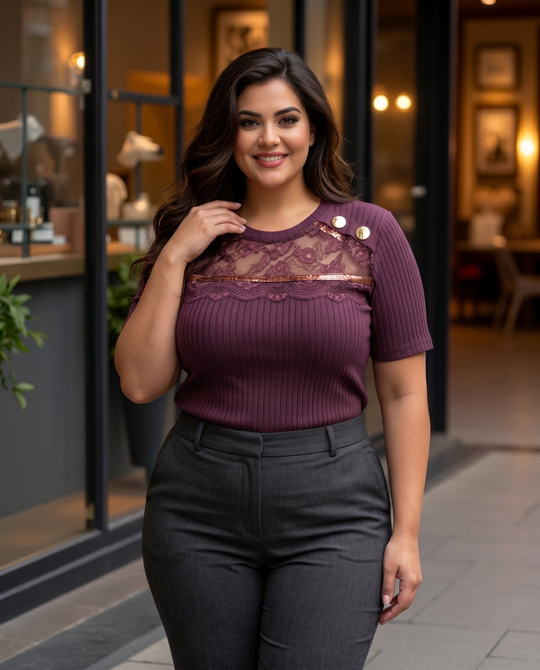 Bluzka z KORONKĄ KEN -70235 - 3