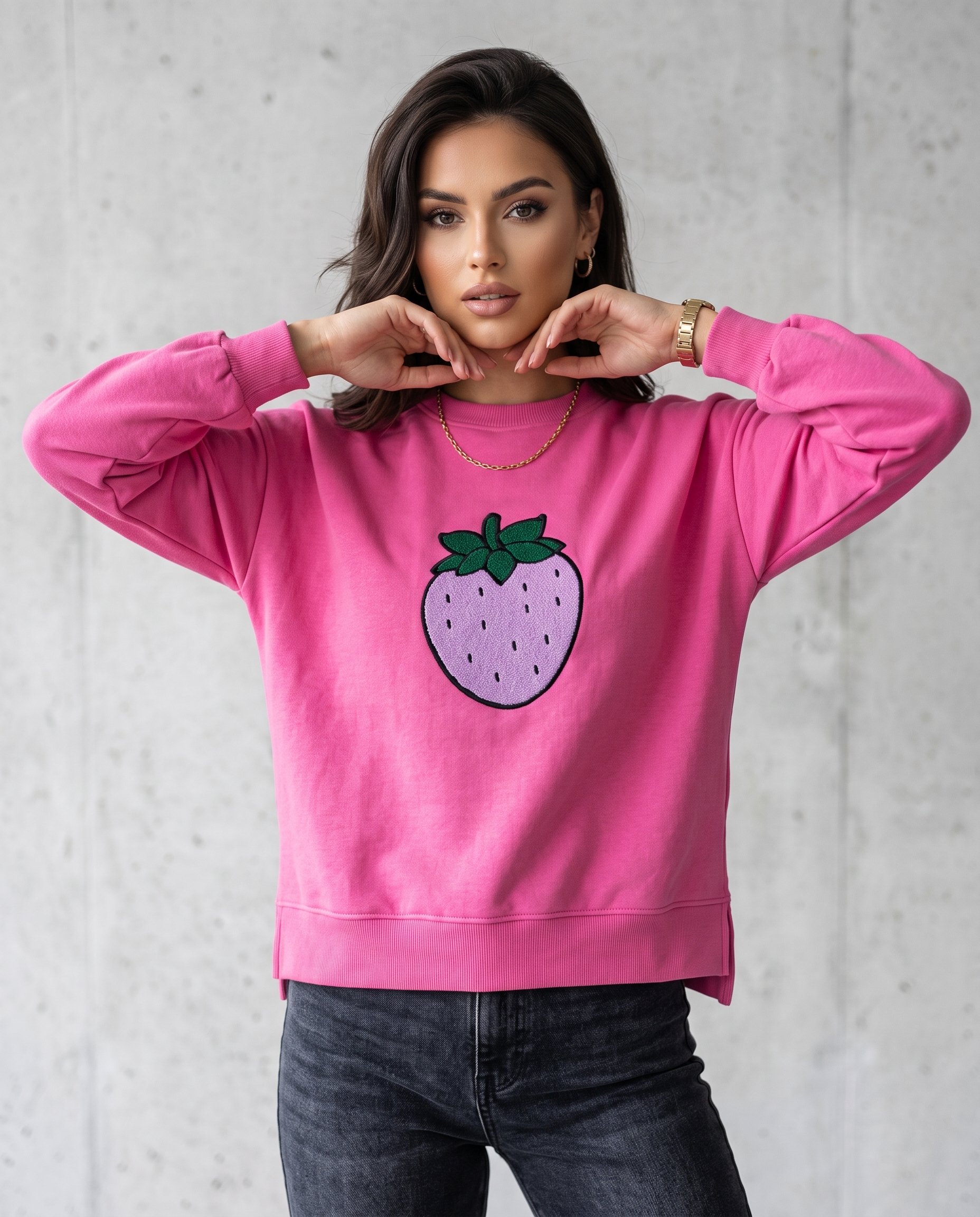 Bluza z TRUSKAWKĄ D-1016 - 2