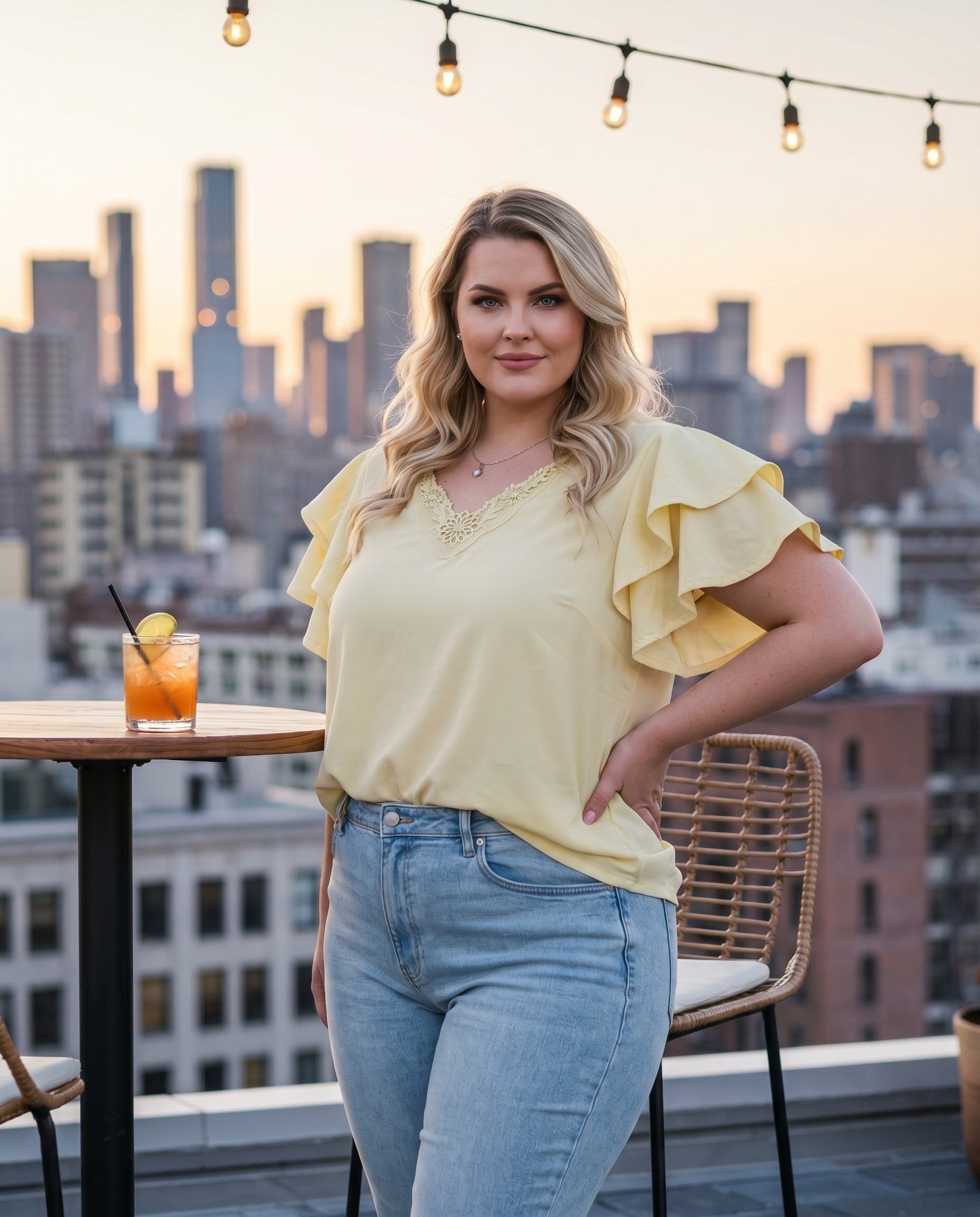 Bluzka z falbanami na rękawie WA-01 - 4