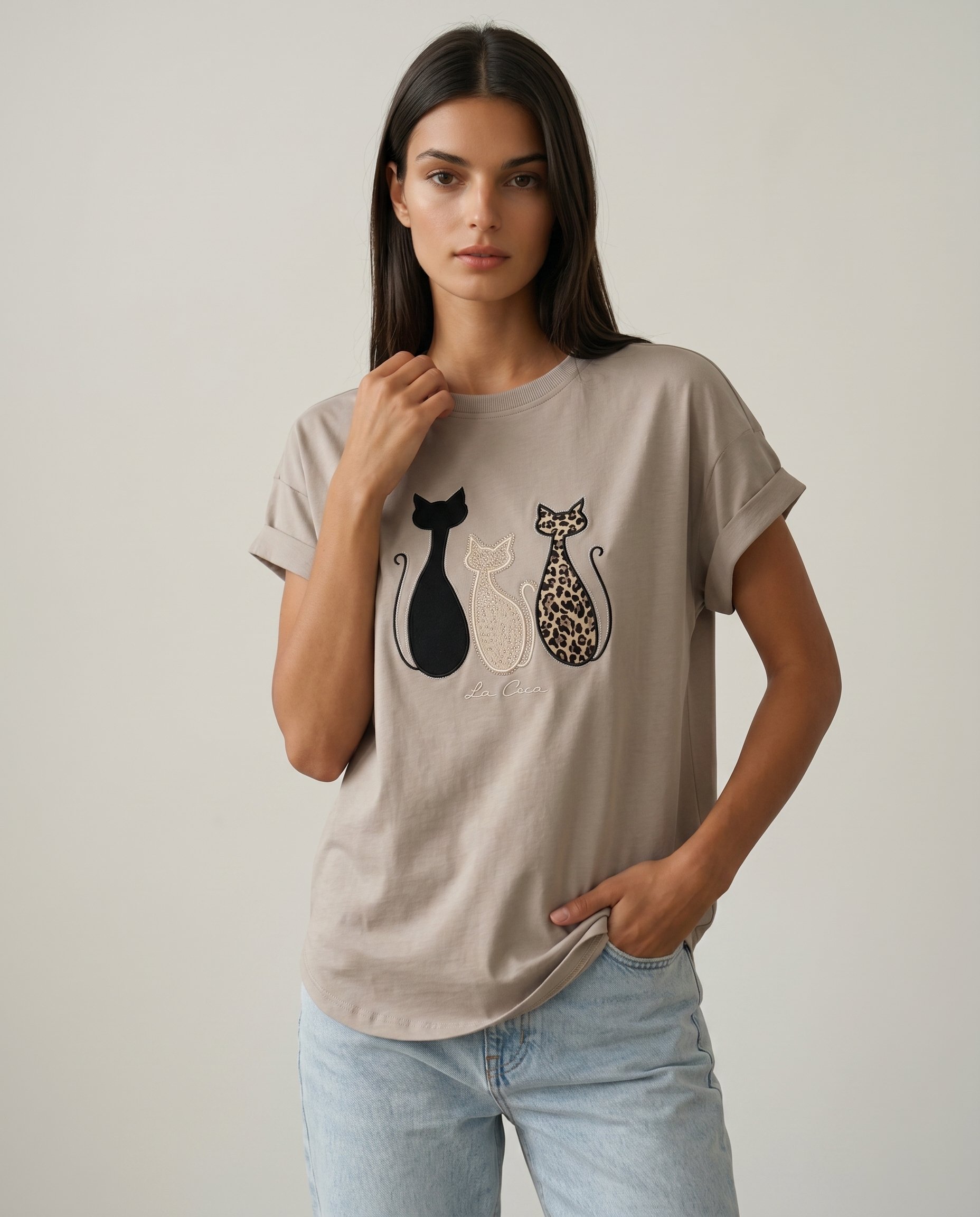 Bluzka z KOTAMI KEN-60533 - 4