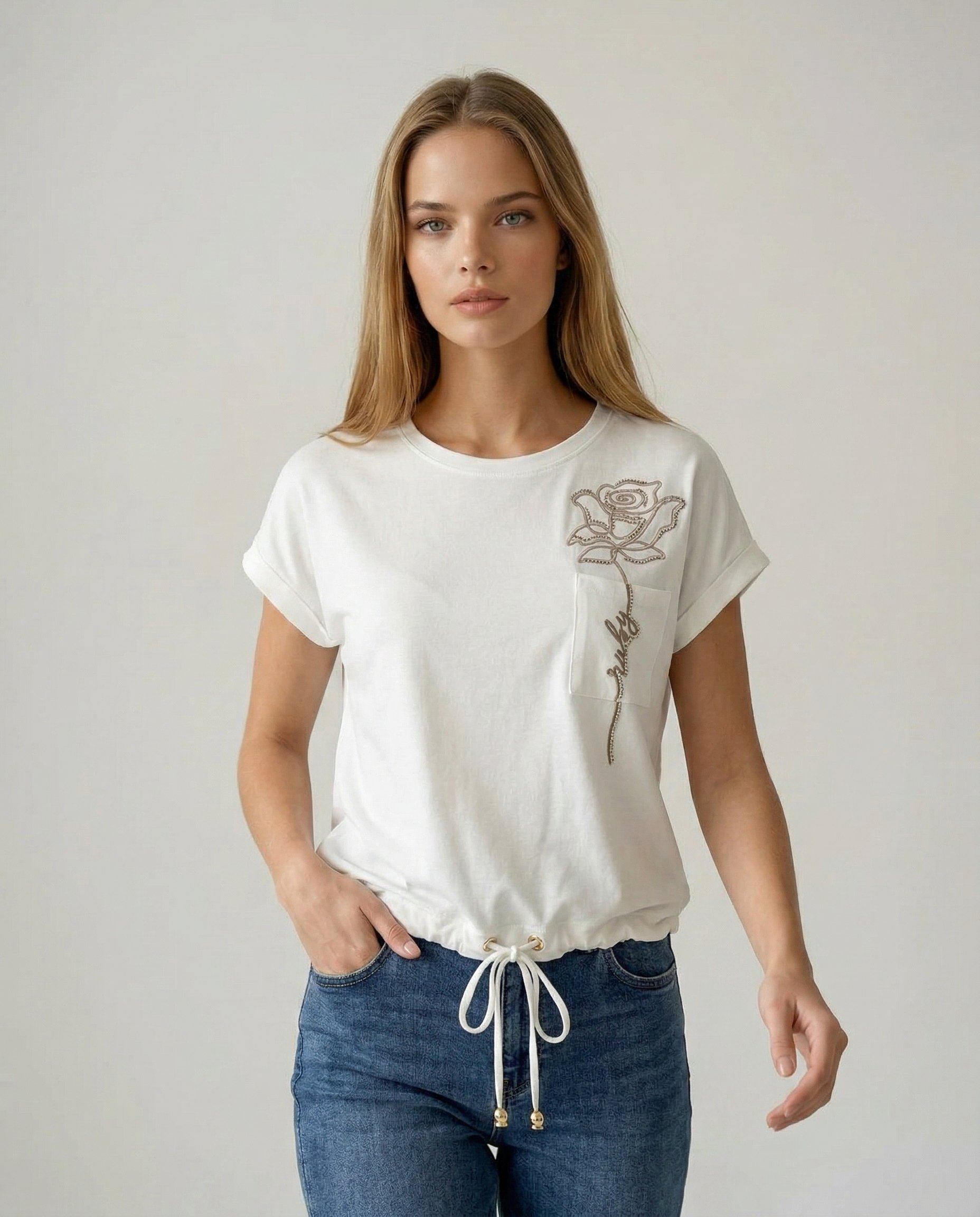 Bluzka z różą KEN-60538 - 2