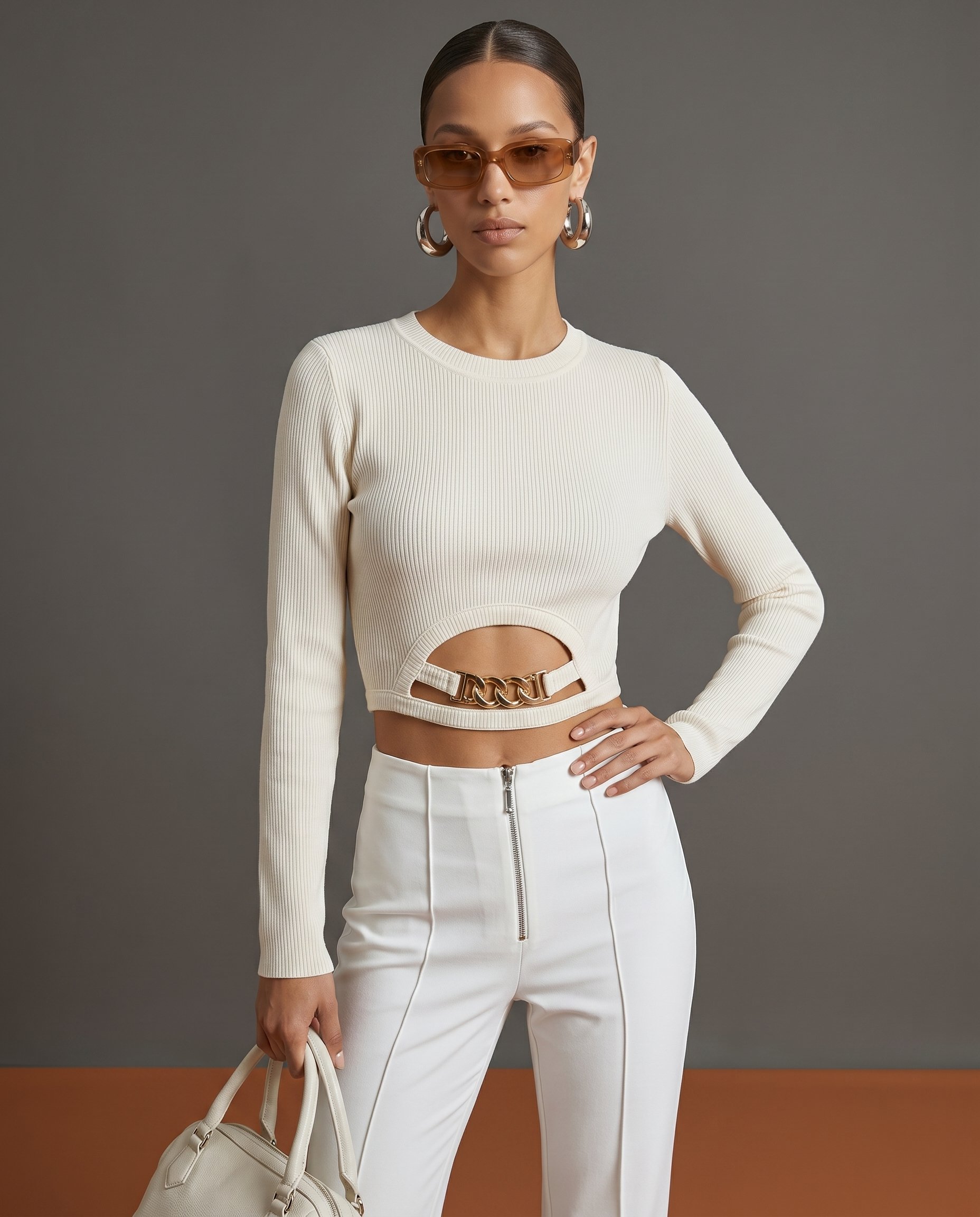 Cropped Faux leather Jacket