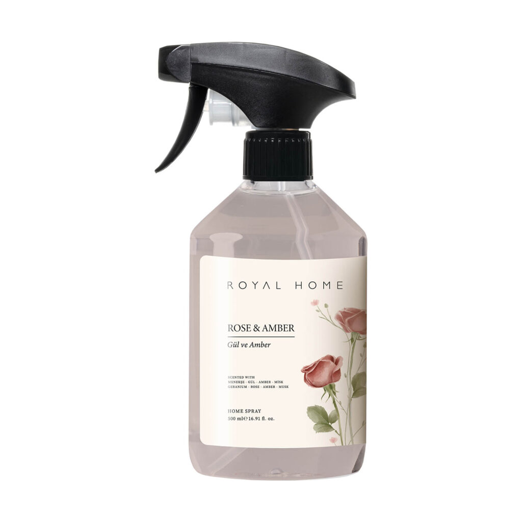 ODŚWIEŻACZ POWIETRZA W SPRAYU RÓŻA I BURSZTYN 500 ML (S111)
