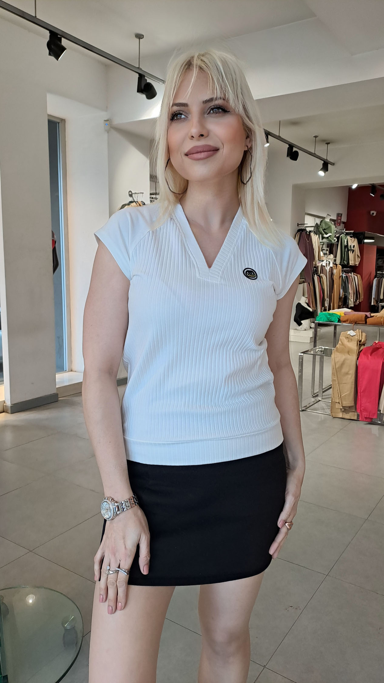 Cropped Faux leather Jacket