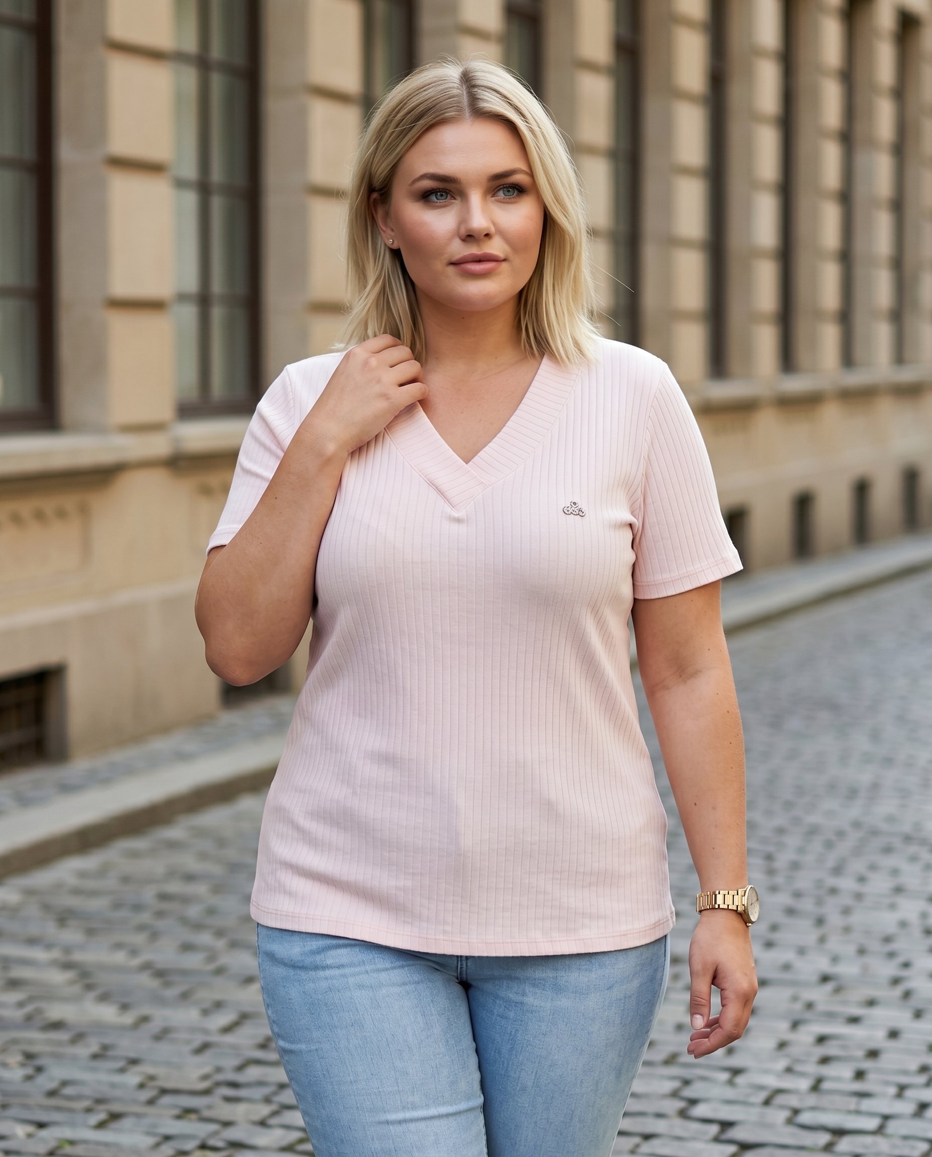 Bluzka w serek WA-02 - 5