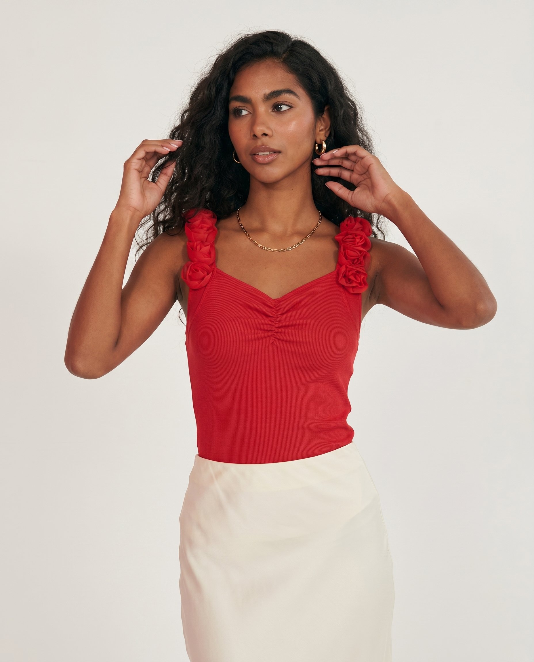 Bluzka na ramiączka z RÓŻAMI KEN-1773 - 2