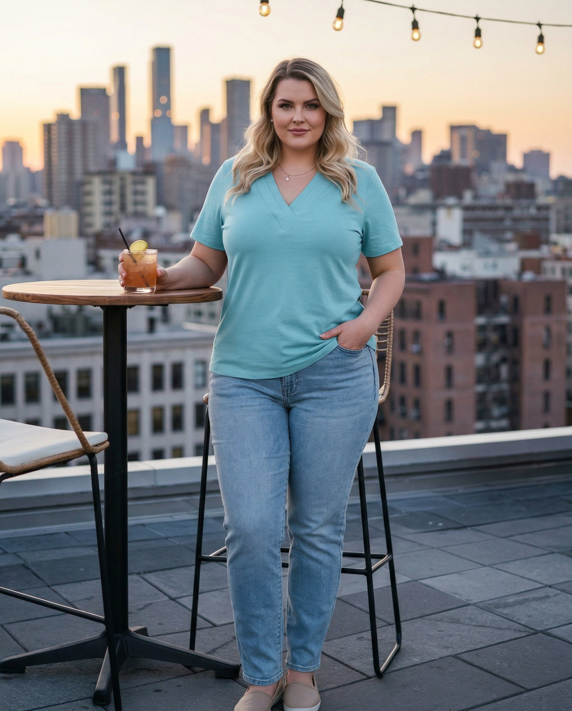 Bluzka w serek WA-176 - 4