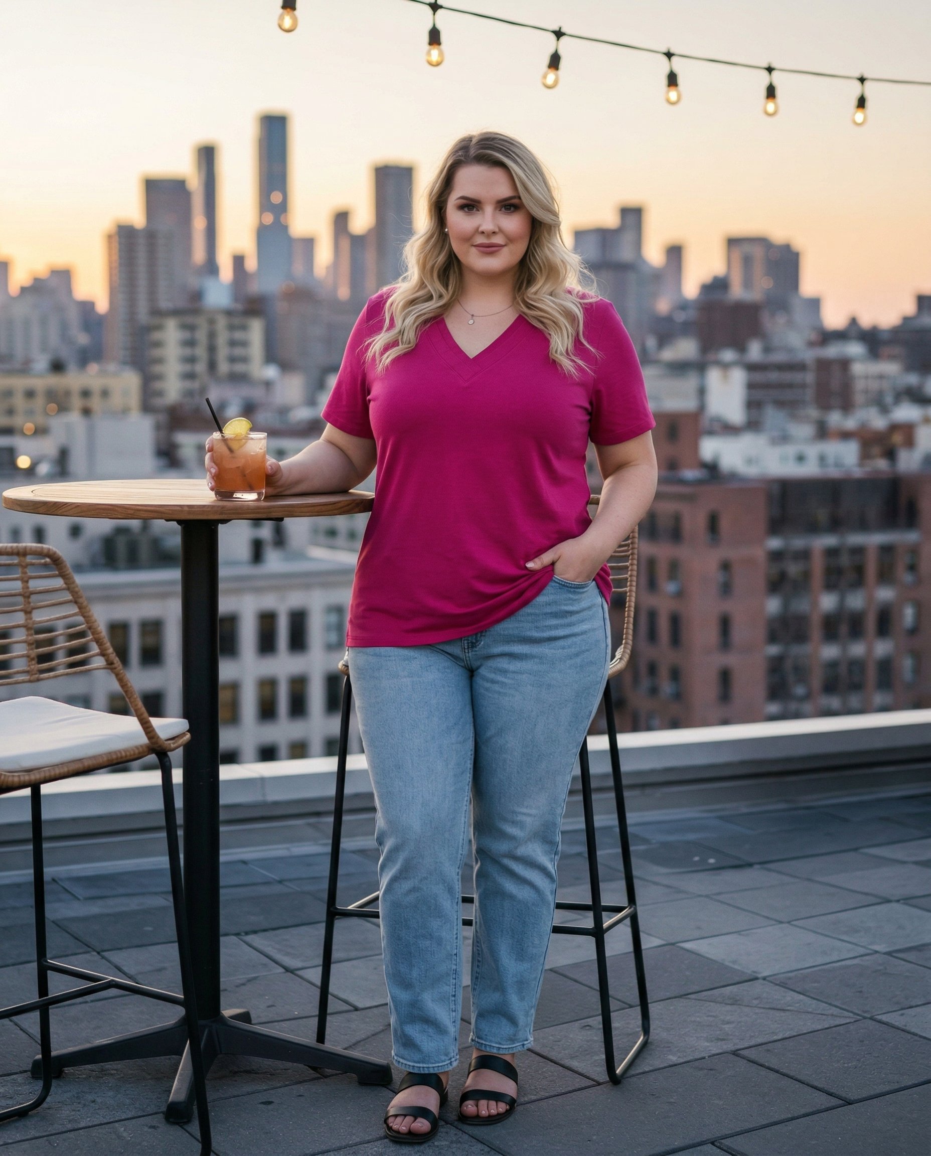 Bluzka w serek WA-176 - 2