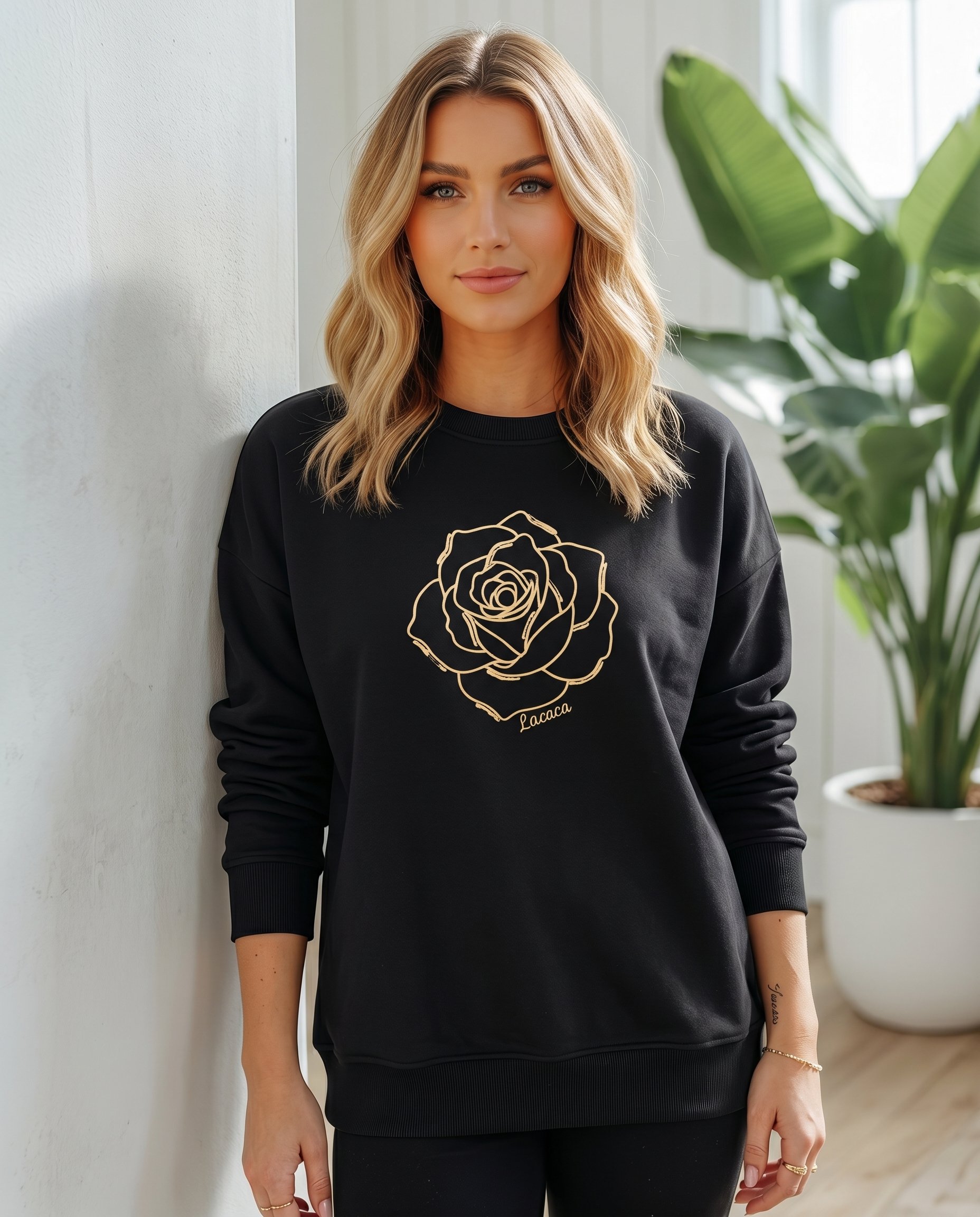 Bluza z RÓŻĄ KEN-40422 - 3