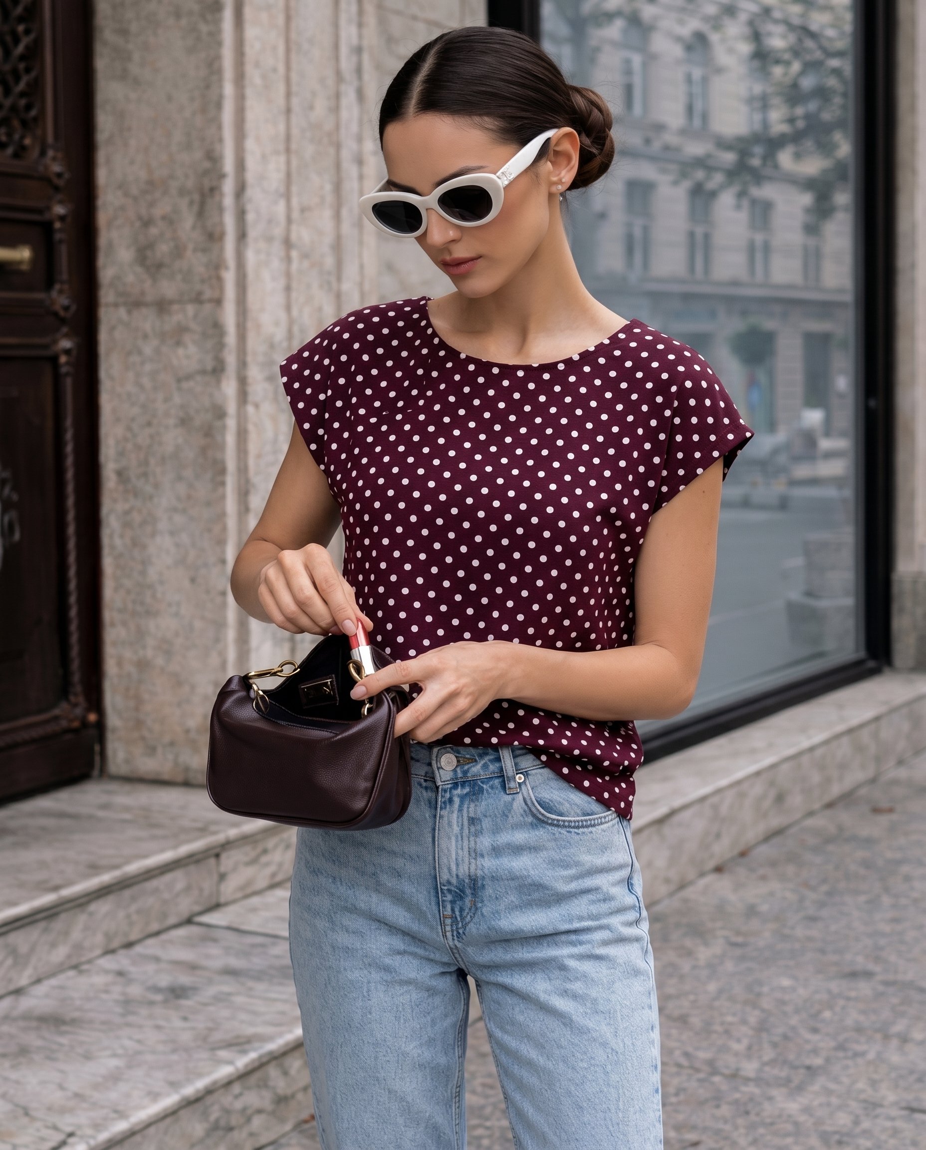 Cropped Faux leather Jacket