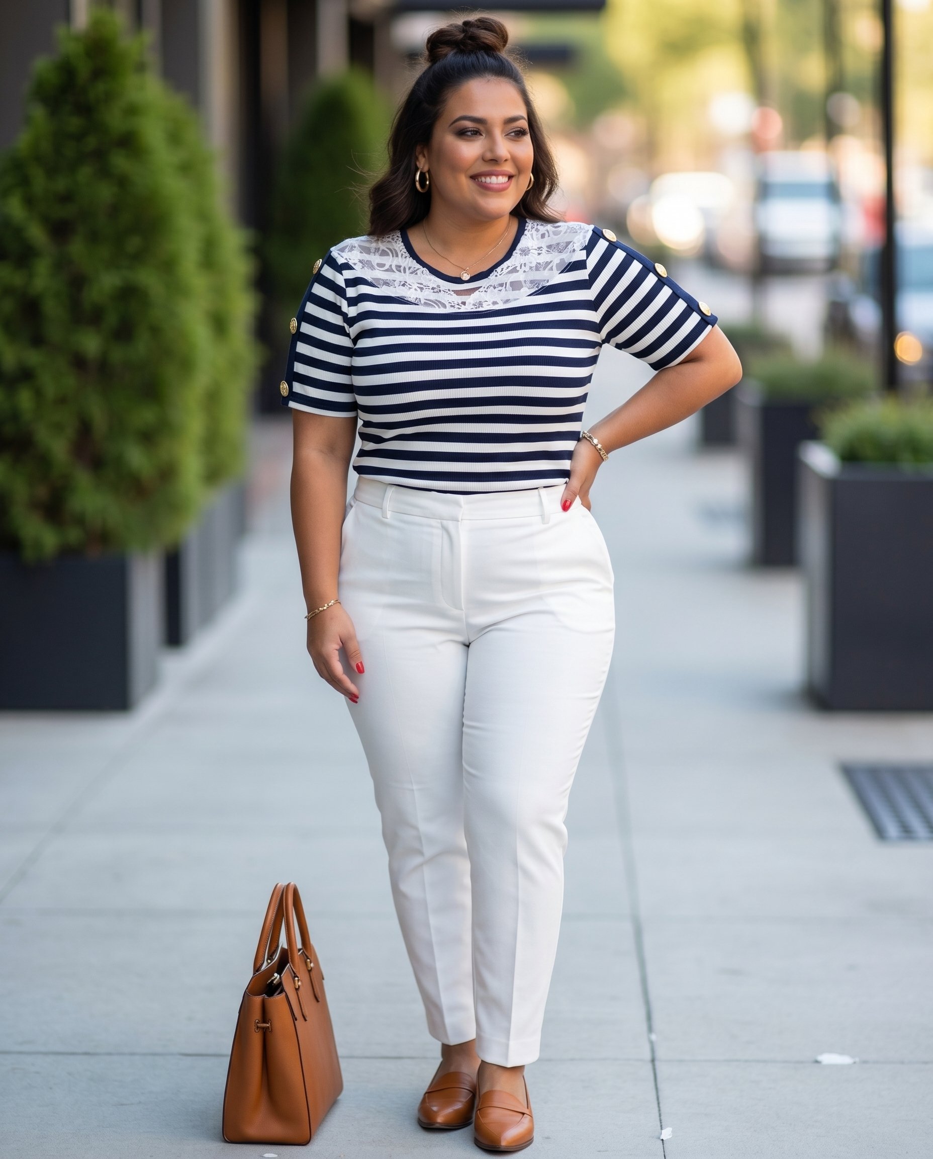 Bluzka w PASKI KEN-70239 - 7