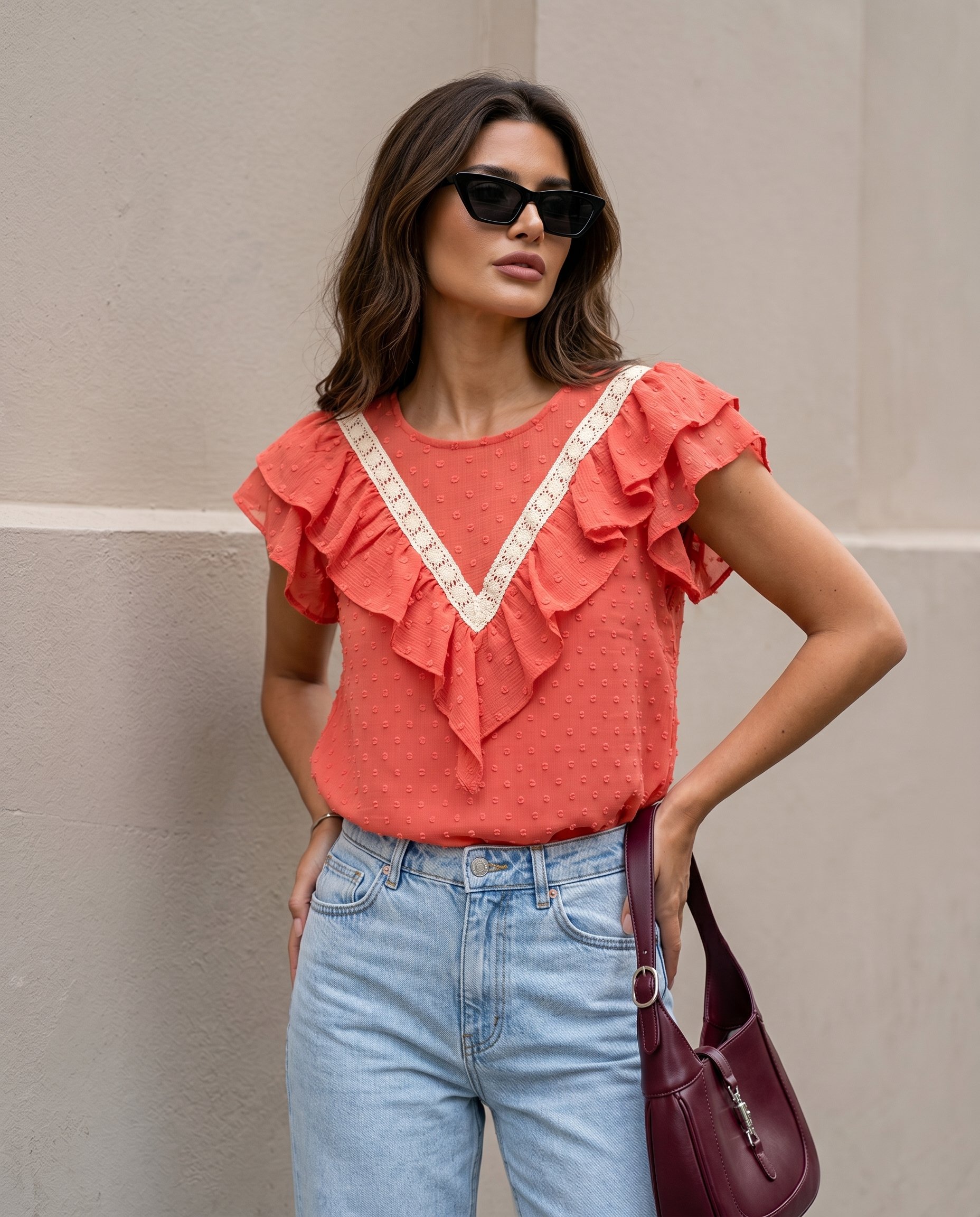 Bluzka z przewiewnej tkaniny - 2